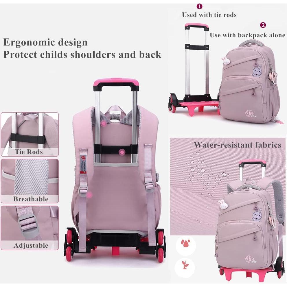 Mochila Rodante para Niñas Carro 2 Ruedas 44x29x18cm