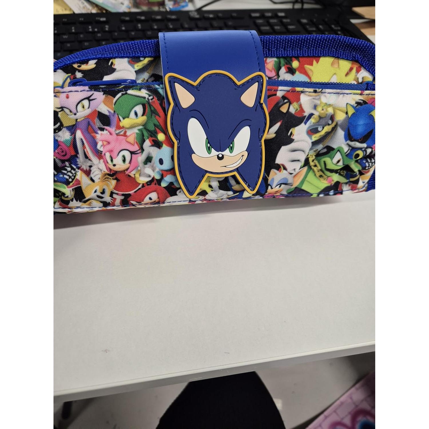 Estuche de Lápices Sonic 2 en 1 con Compartimentos