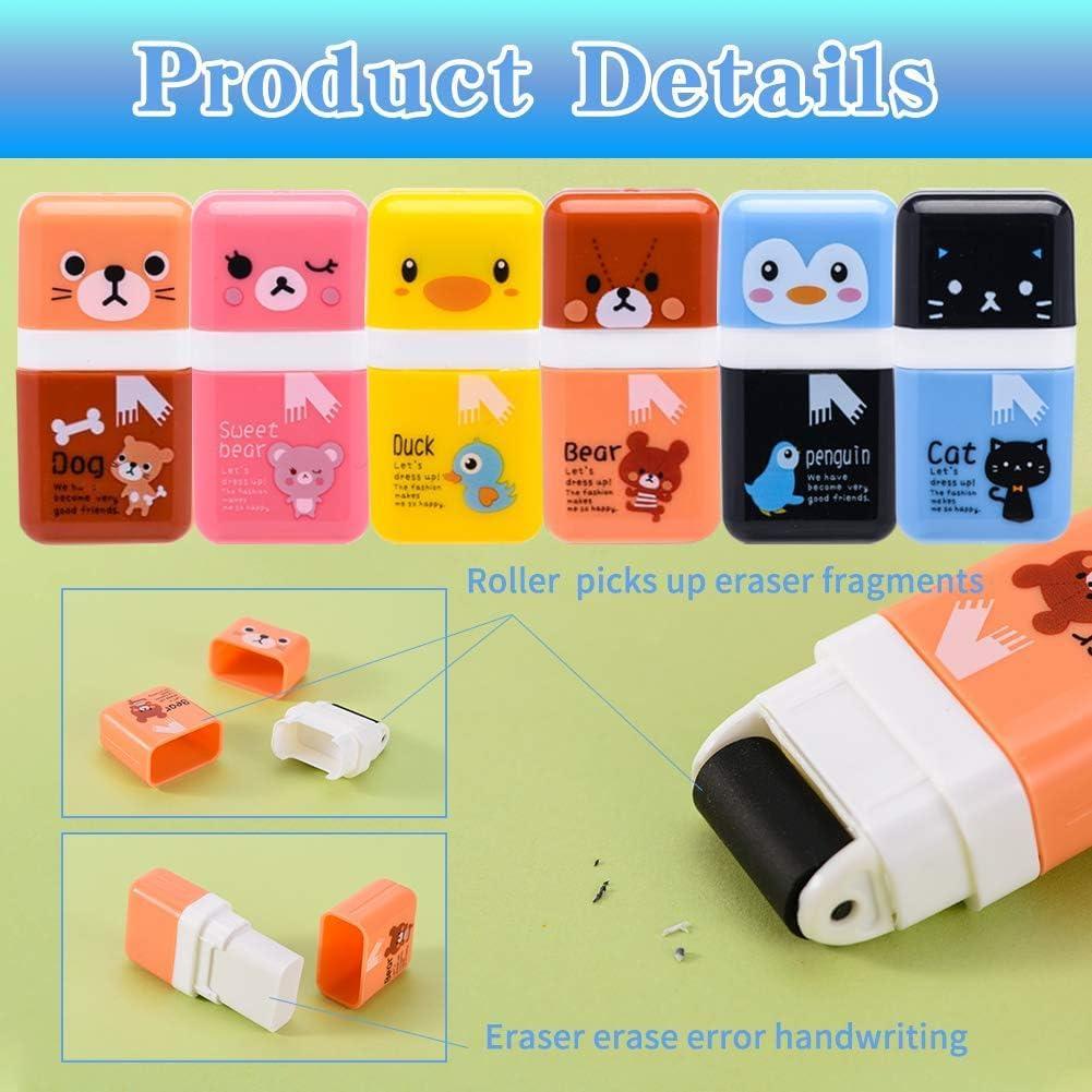 Borradores de lápiz Sooez 12 Pack con rodillo limpiador