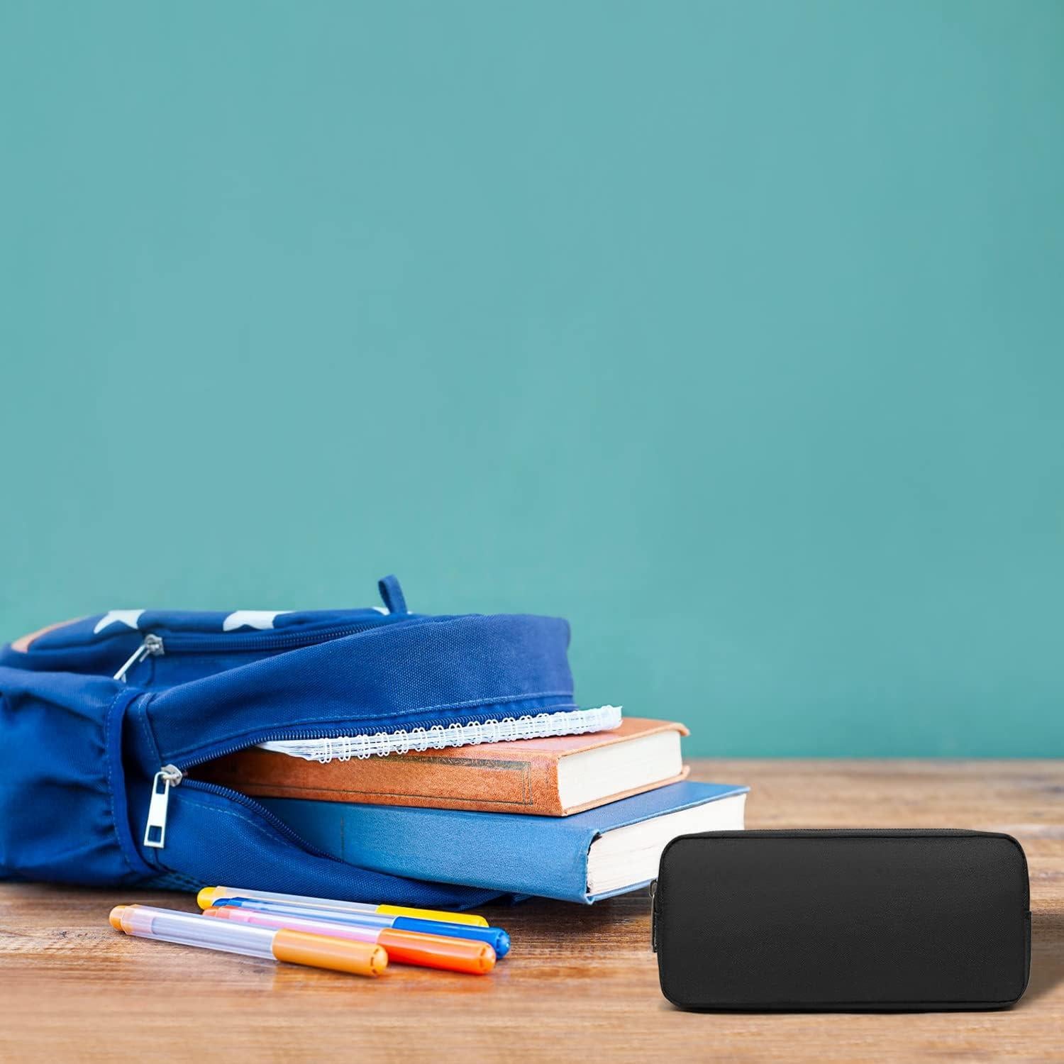 Estuche Della Gao Negro para Lápices y Papelería 20x9.5 cm