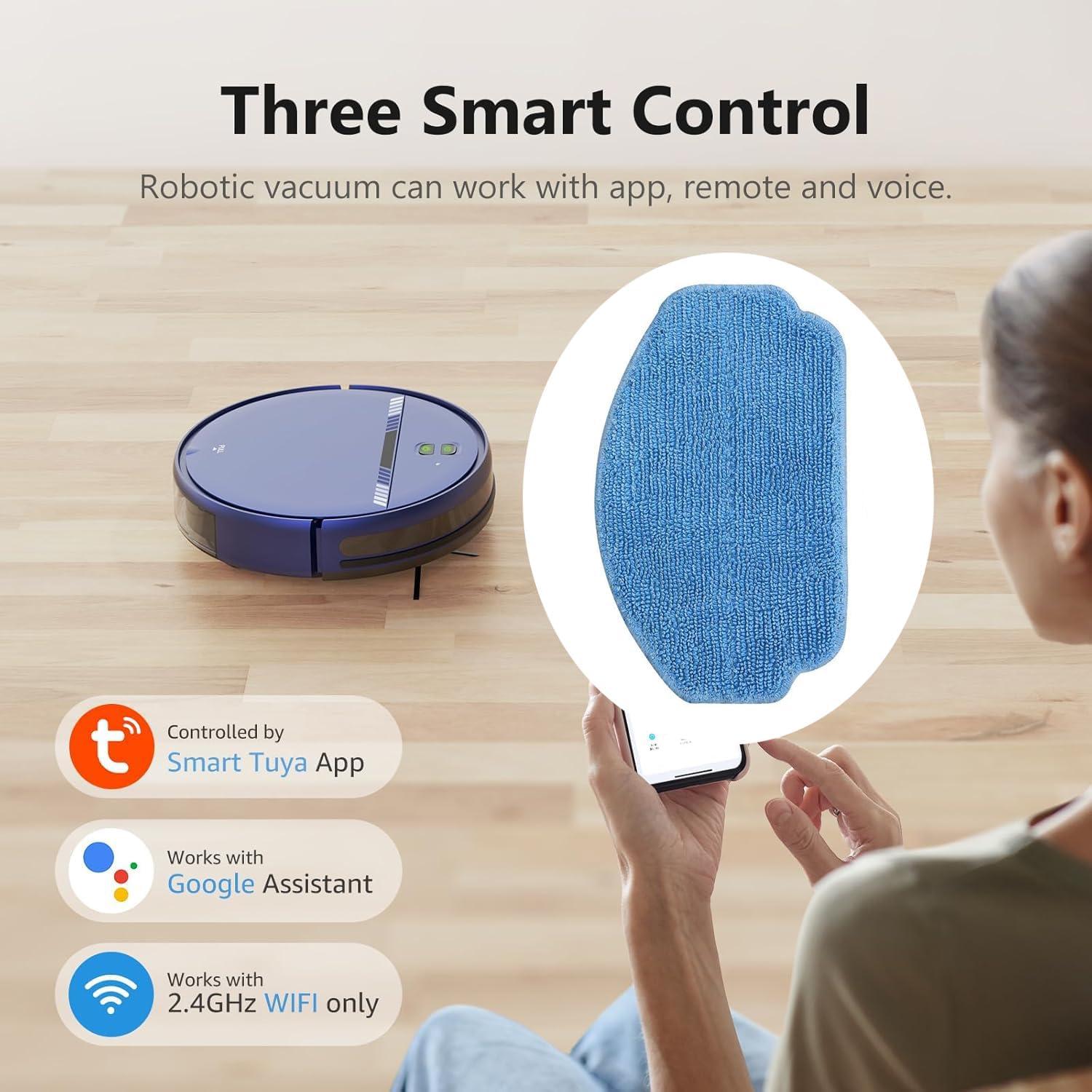 Robot Aspirador 2 en 1 BR151 BL con Mopa y Tanque de Agua