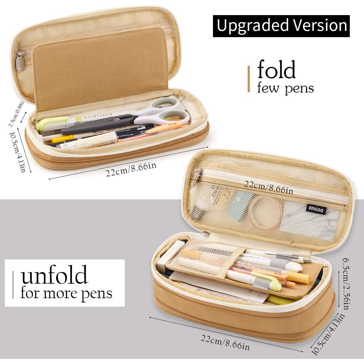 Estuche de Lápiz EASTHILL Caqui Gran Capacidad 22x10cm