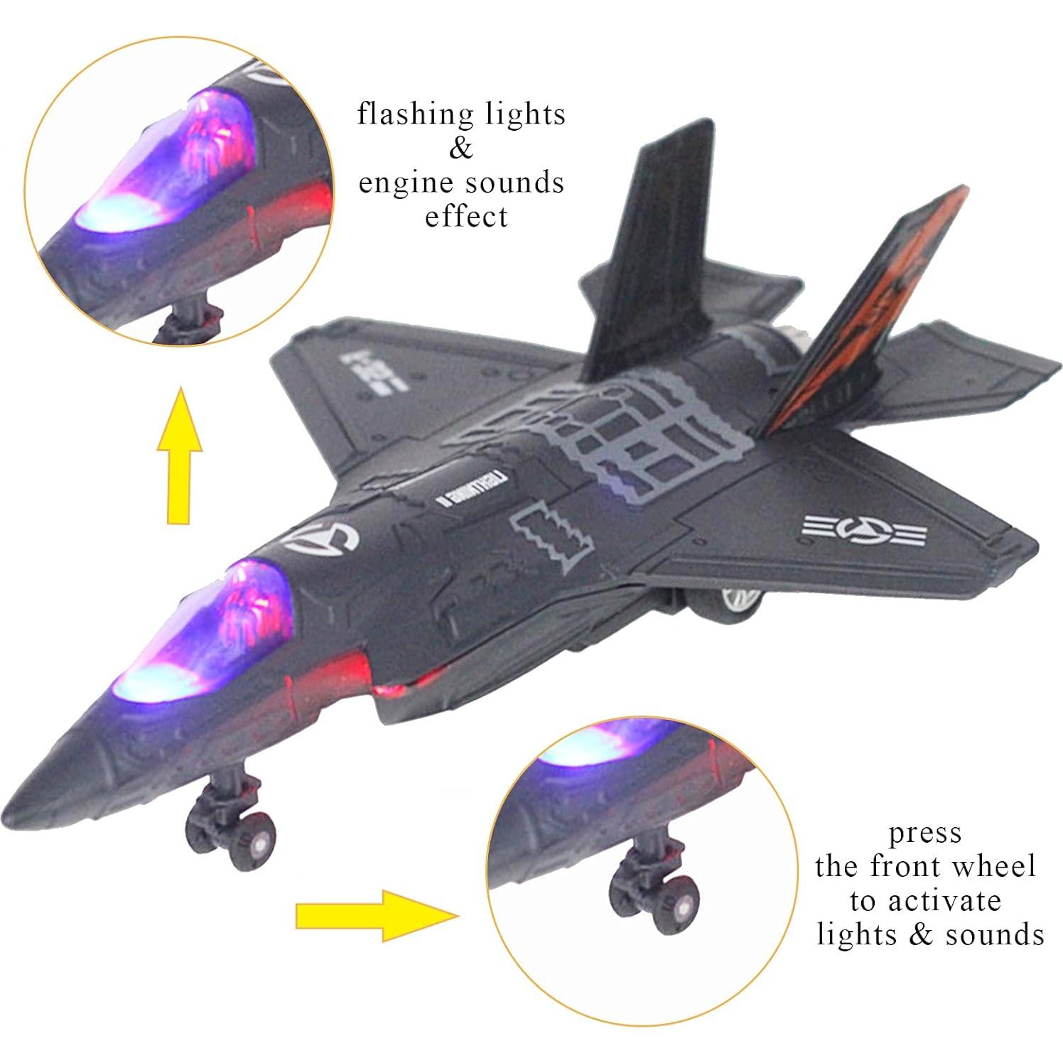 Modelo avión militar OTONOPI F-35 con luces y sonidos