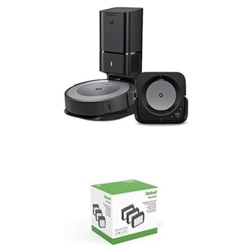 Bundle of iRobot Roomba i3+ EVO (3550) Robot Vacuum and Braava Jet m6 (6113) Robot Mop w/iRobot Authentic Replacement Parts - 3-Pack High-Efficiency Filter