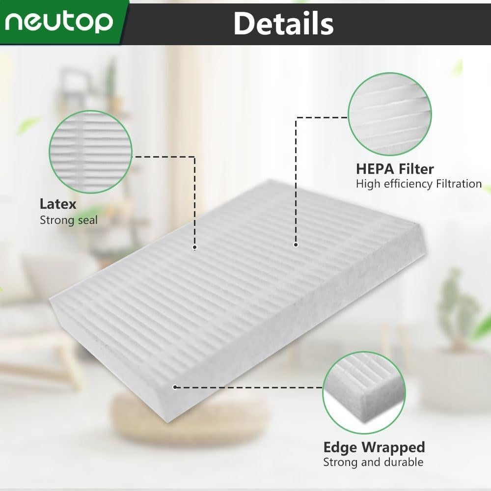 Filtro HEPA Neutop para iRobot Roomba 105 - Paquete de 8