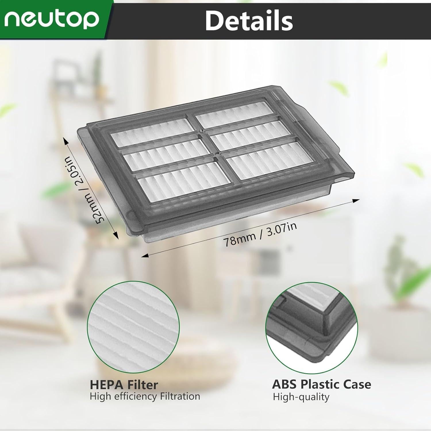 Filtros HEPA Neutop para iRobot Roomba Plus 405 505 - 9 Piezas