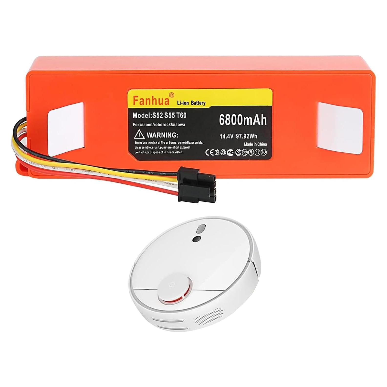 Batería de Reemplazo Li-ion 14.4V 6500mAh para Xiaomi Roborock S50 S51 S55