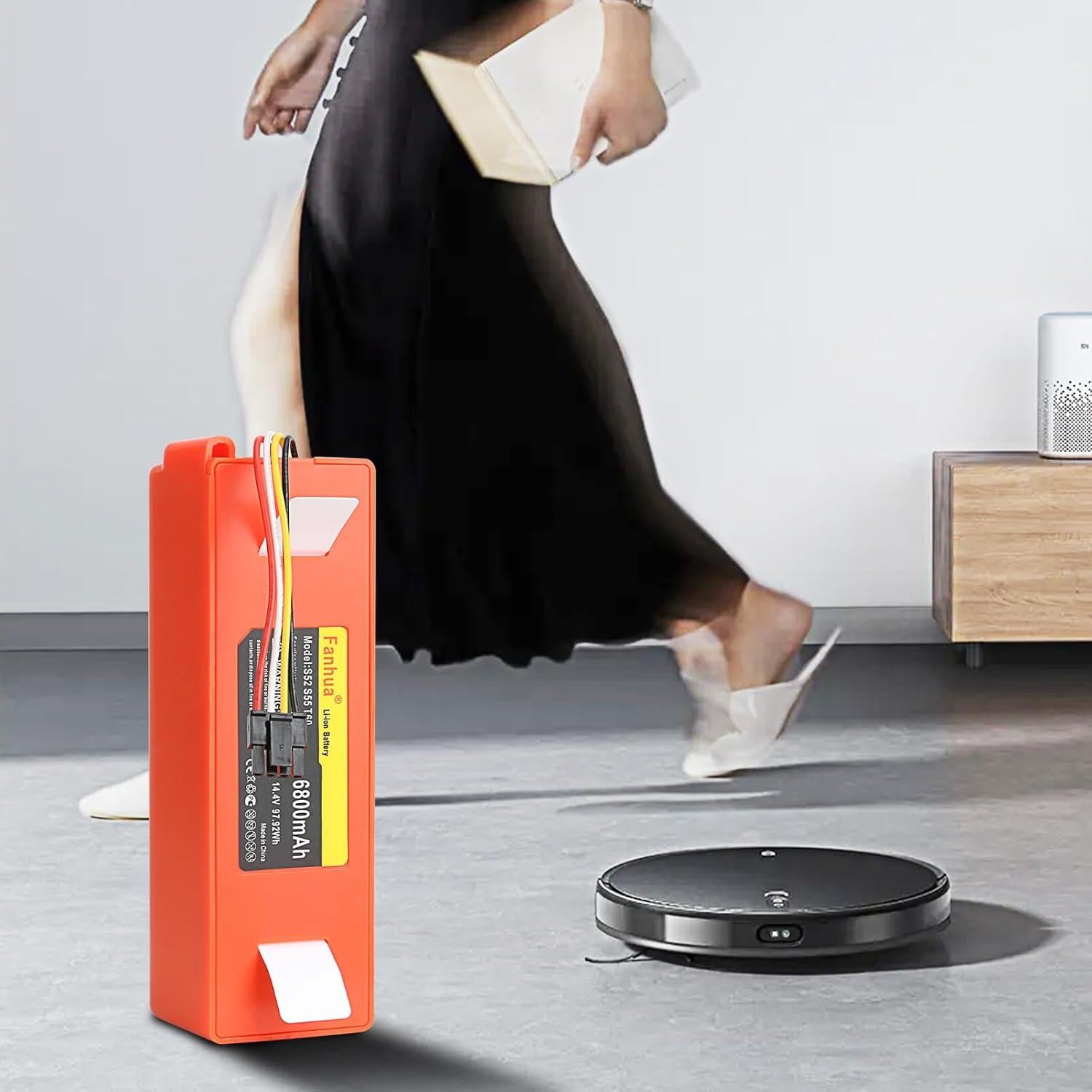 Batería de Reemplazo Li-ion 14.4V 6500mAh para Xiaomi Roborock S50 S51 S55