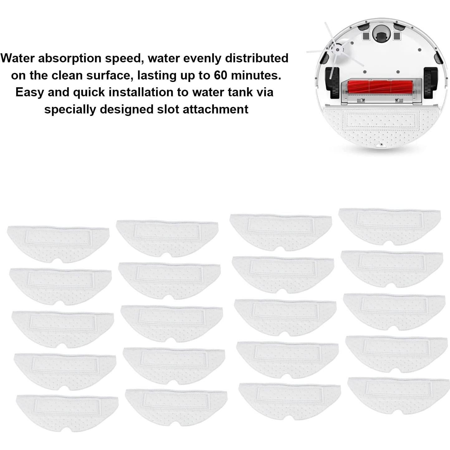 Almohadillas de Mopa CHICIRIS para Roborock S7, 20 Piezas