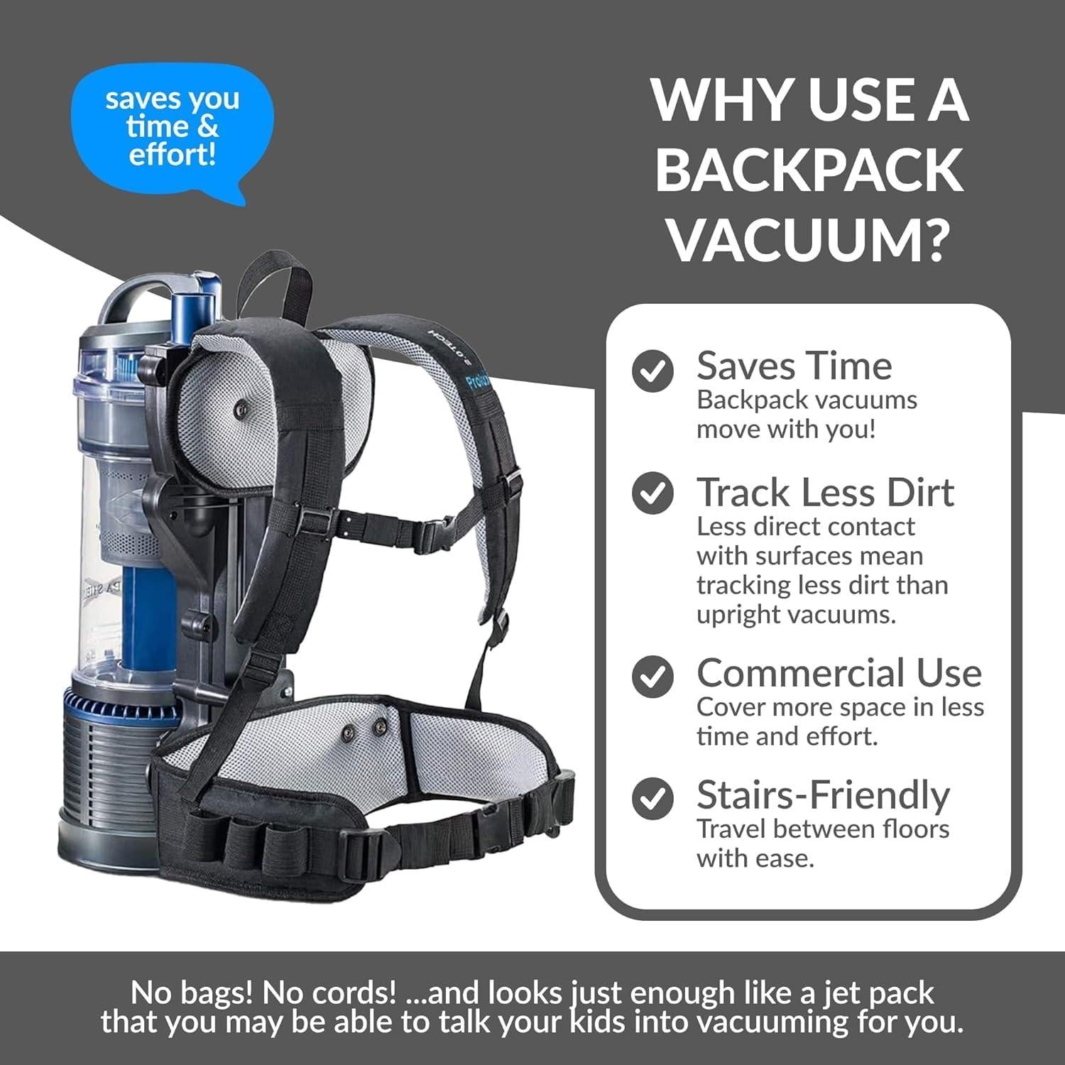 Prolux 2.0 Bagless Backpack HEPA Vacuum with Power Nozzle
