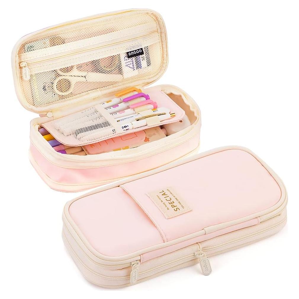 Estuche Expandible MAMUNU Rosa 21x7.6cm Gran Capacidad