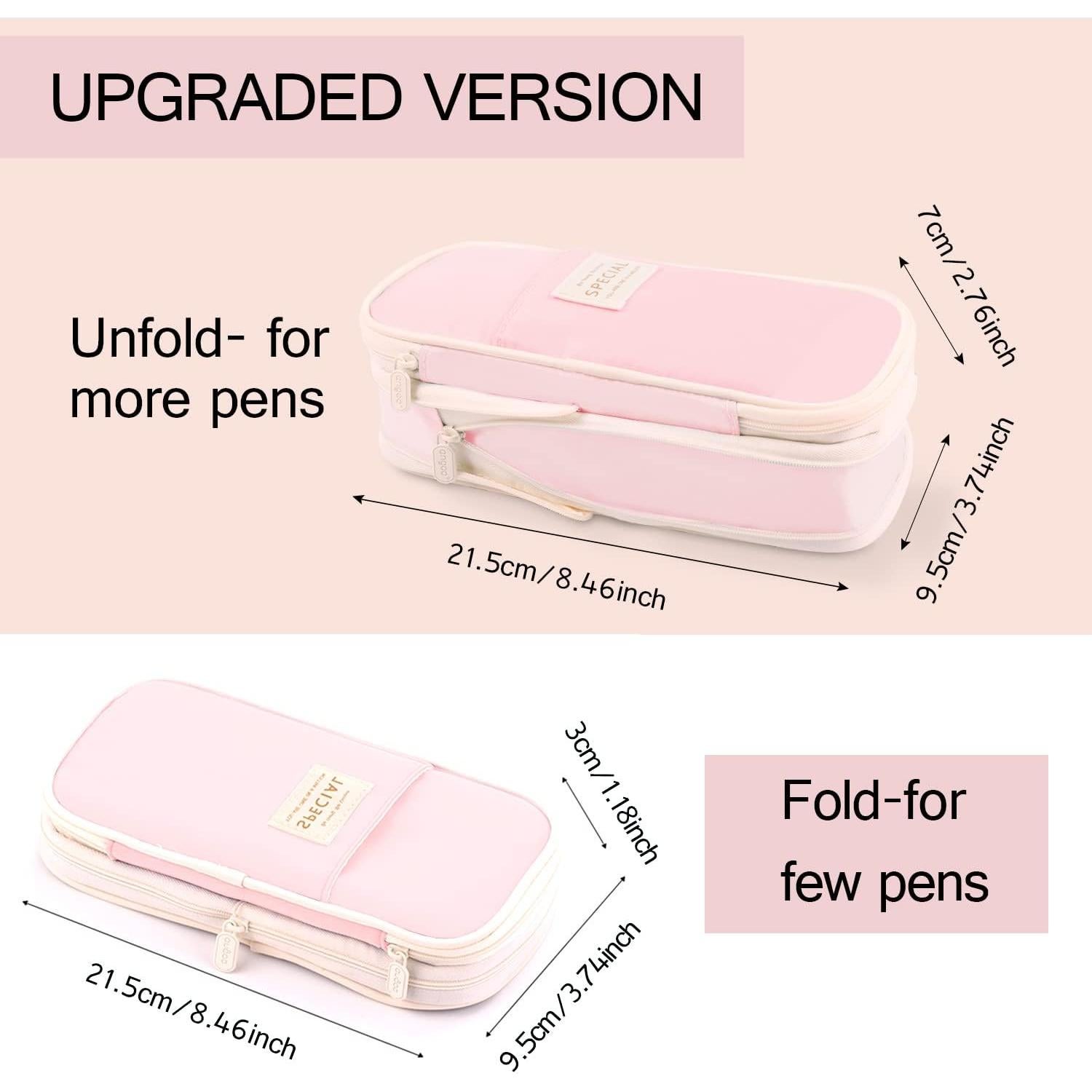 Estuche Expandible MAMUNU Rosa 21x7.6cm Gran Capacidad