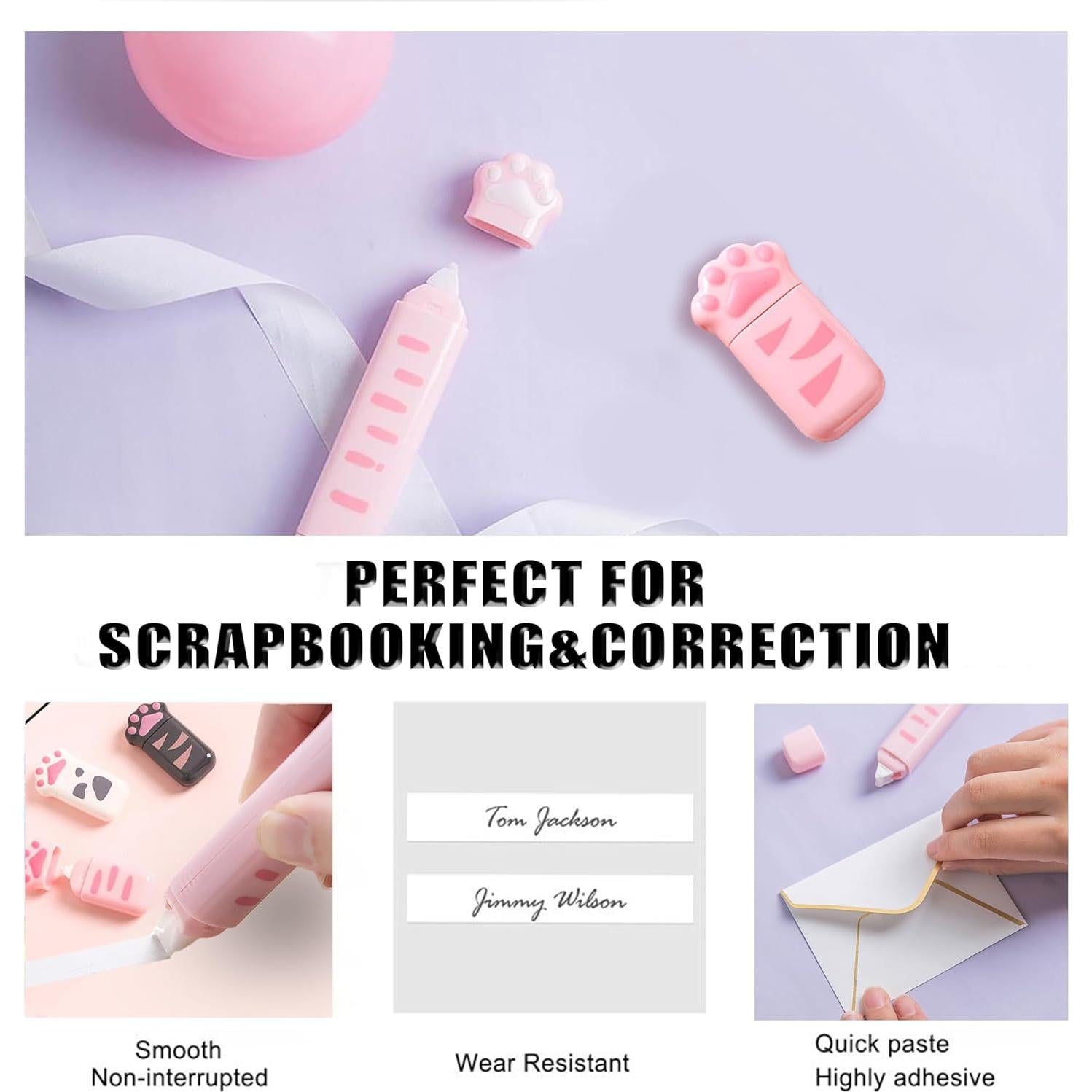 Conjunto de Papelería Kawaii PANDENNER - 10 Piezas Rosa