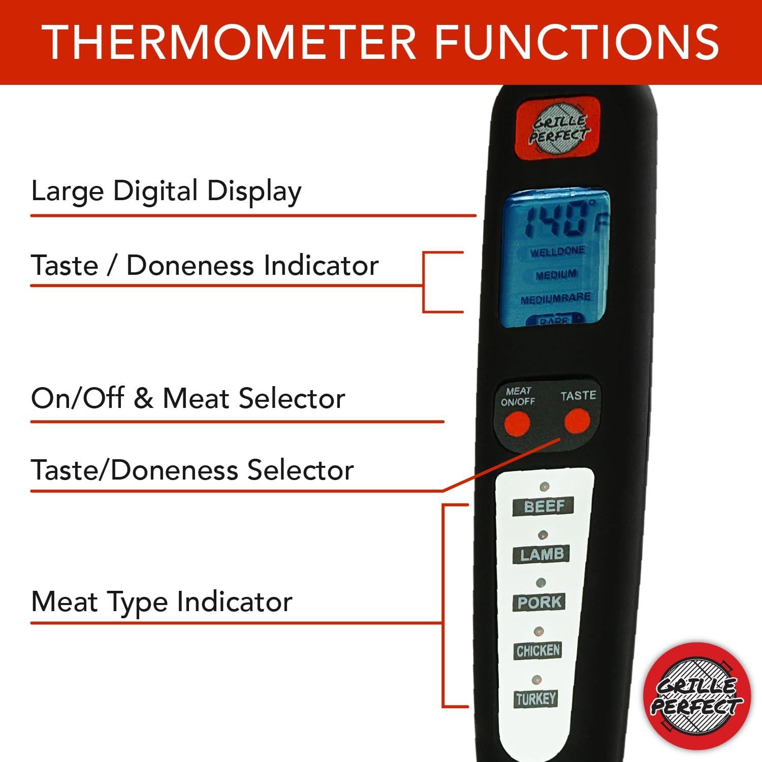 Termómetro Digital de Carne Grill Perfect 40.64 cm Rápido