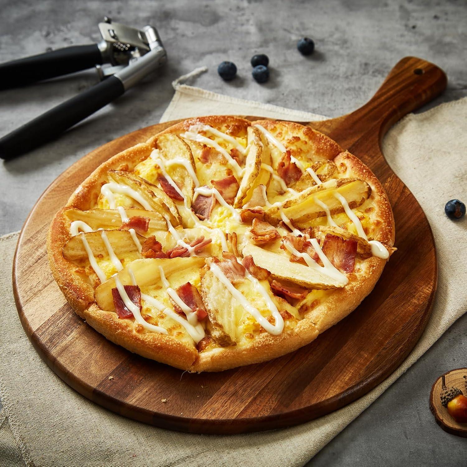 Tabla de Cortar Redonda TEIBVG de Madera de Acacia 40.6cm