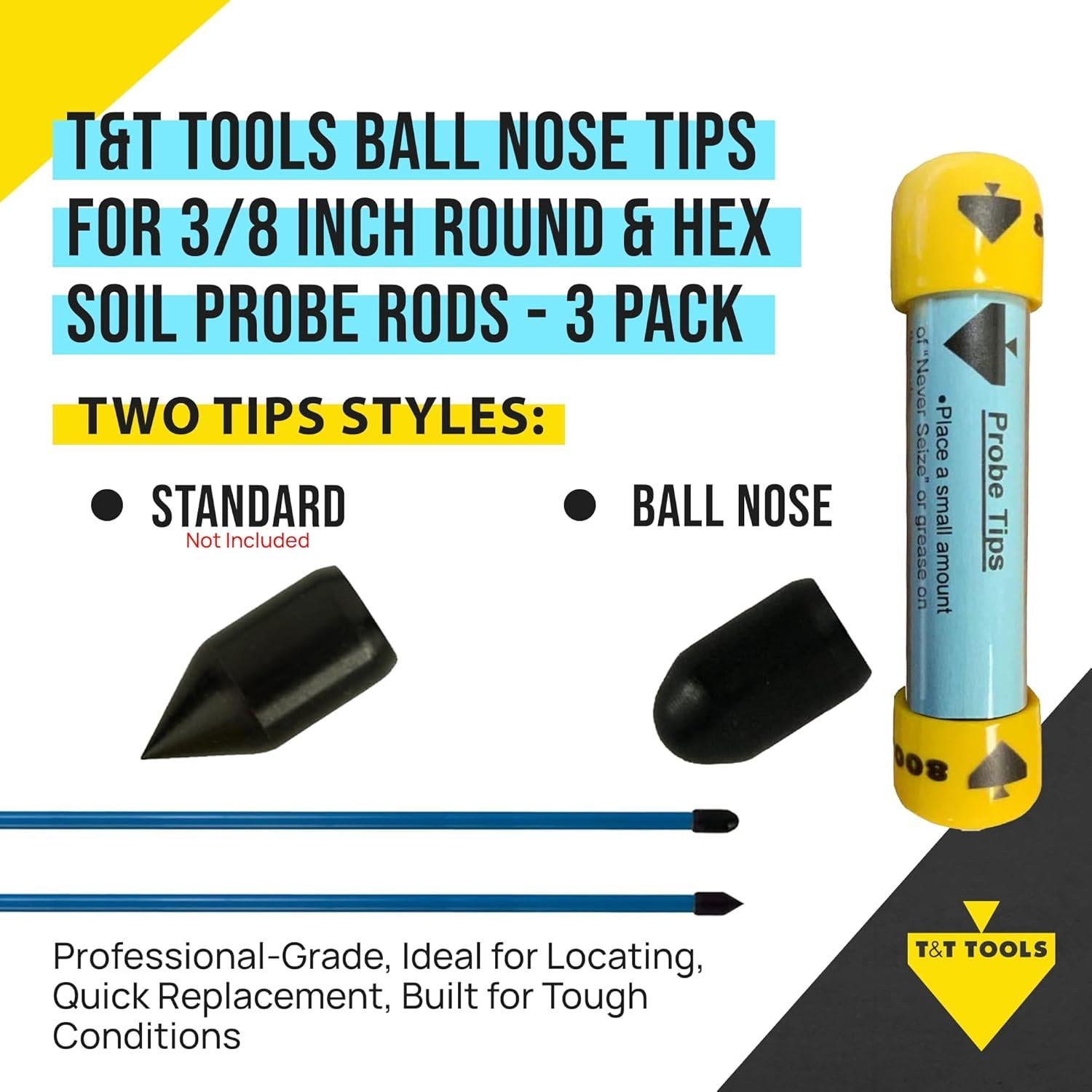 Consejos de Reemplazo T&T Tools para Varillas de 9.5mm - Paquete de 3