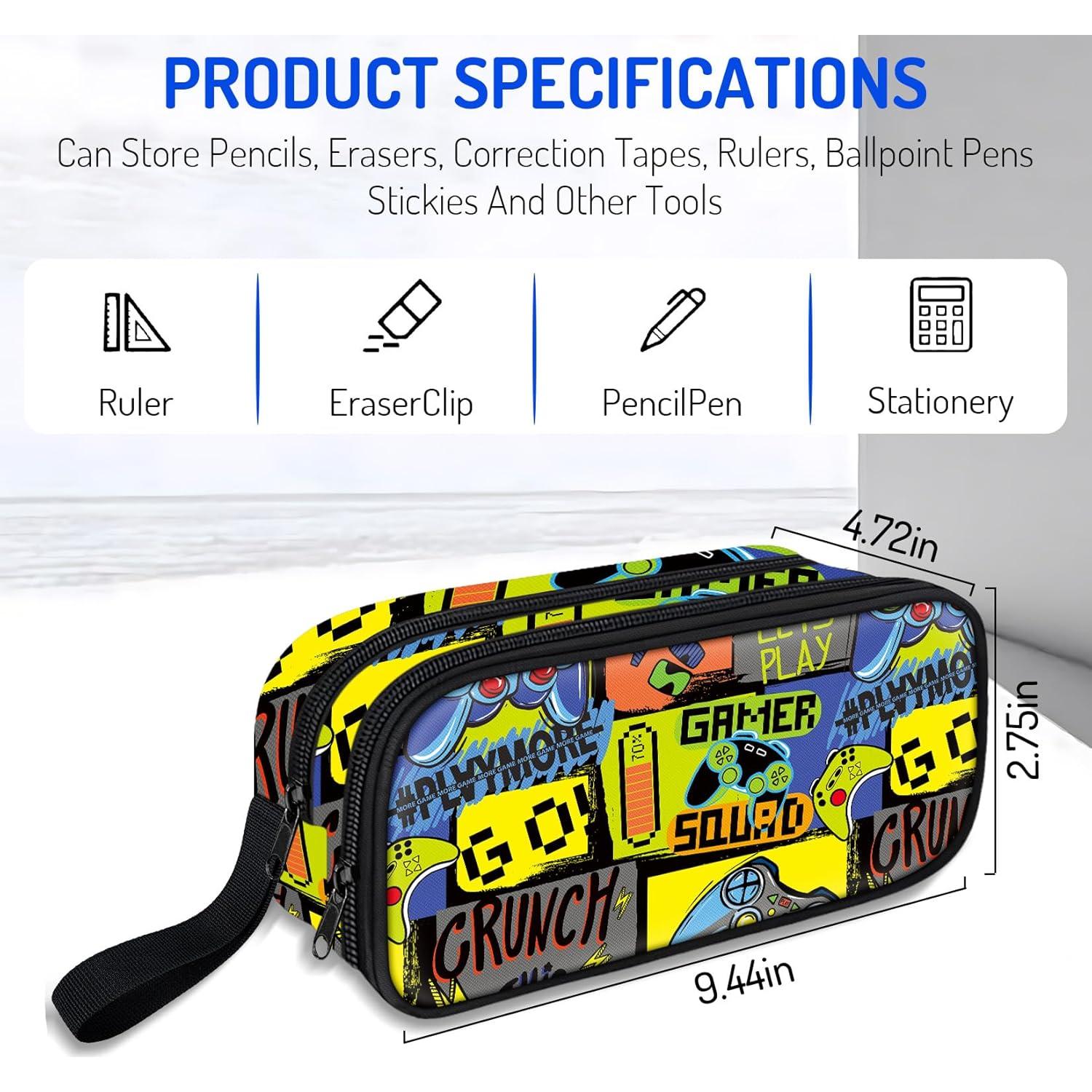 Estuche Grande para Niños Fitvc YTXBS-017 Diseño Gamer