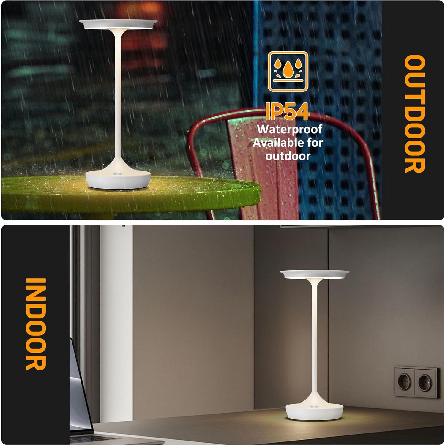 Lámpara de Mesa Inalámbrica YHT LED 6000mAh Regulable IP54