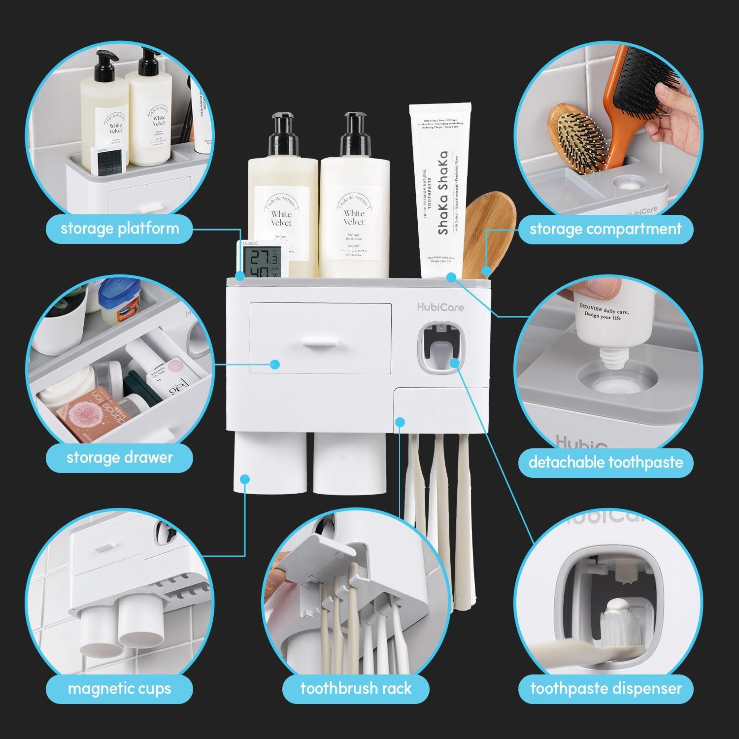 Soporte para Cepillos de Dientes HuBDIC con Dispensador Automático