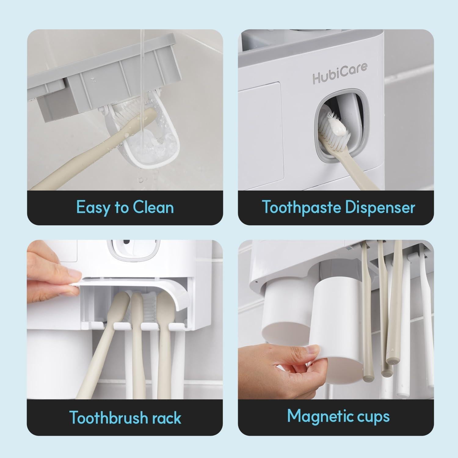 Soporte para Cepillos de Dientes HuBDIC con Dispensador Automático