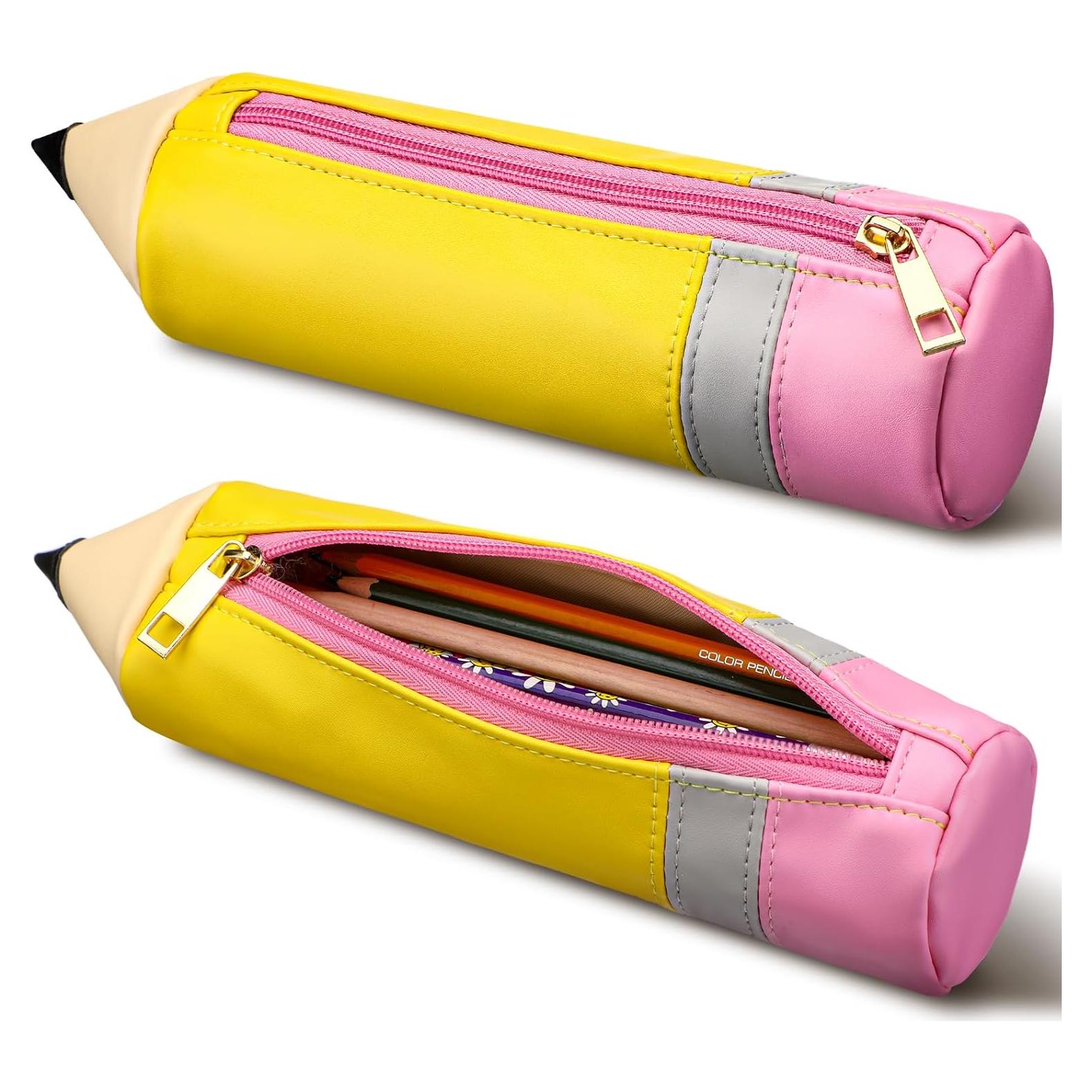 Estuche de Lápiz Kisston 3D de Cuero Clásico para Maestros