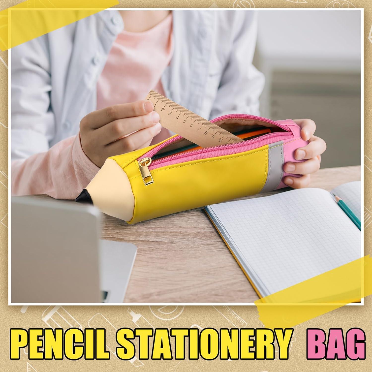 Estuche de Lápiz Kisston 3D de Cuero Clásico para Maestros