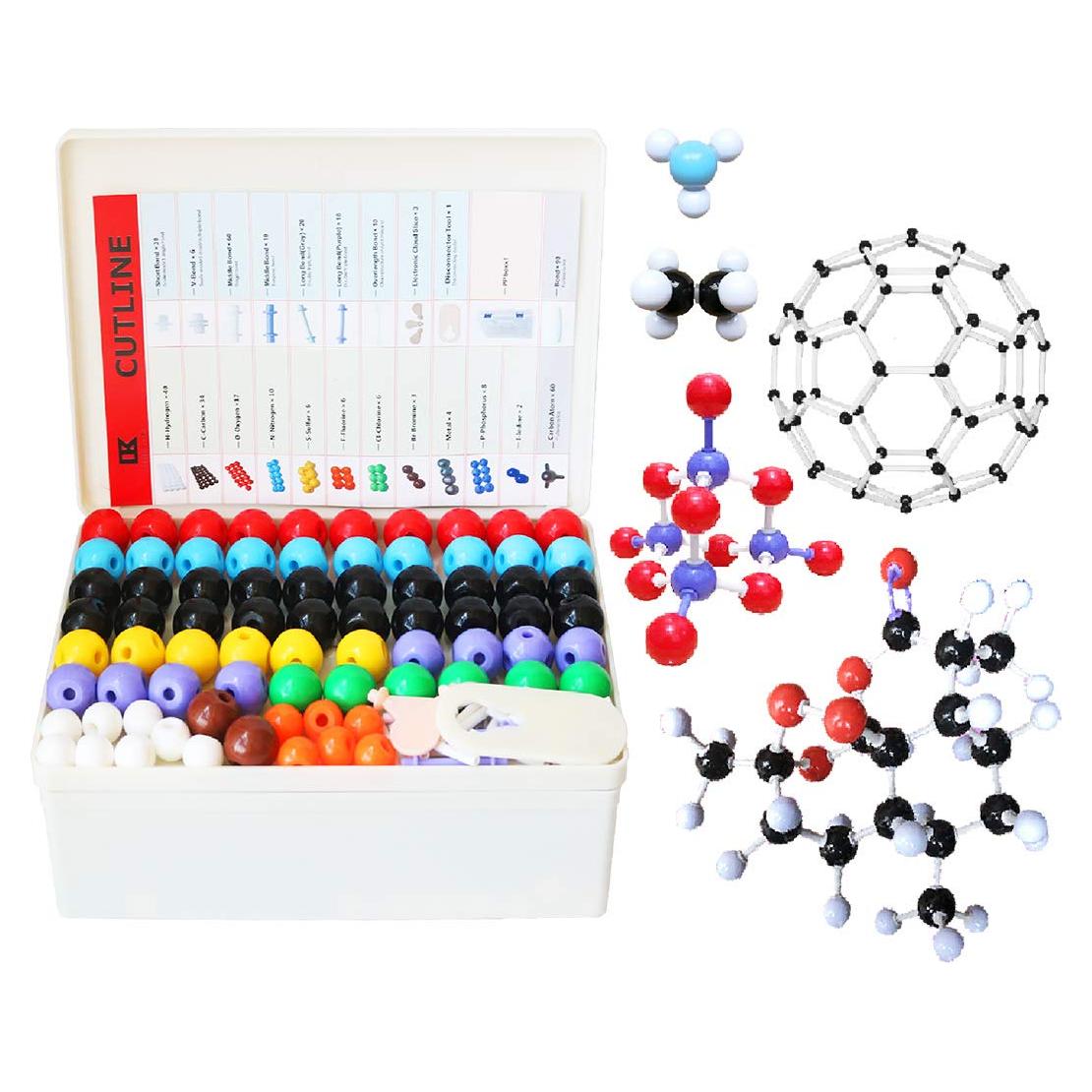Kit de Modelo Molecular Linktor 444 Piezas Química 3D