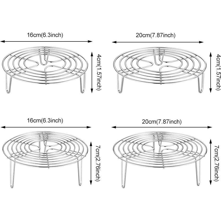 Rejilla de Vapor Redonda EKDJKK 16x4cm Acero Inoxidable