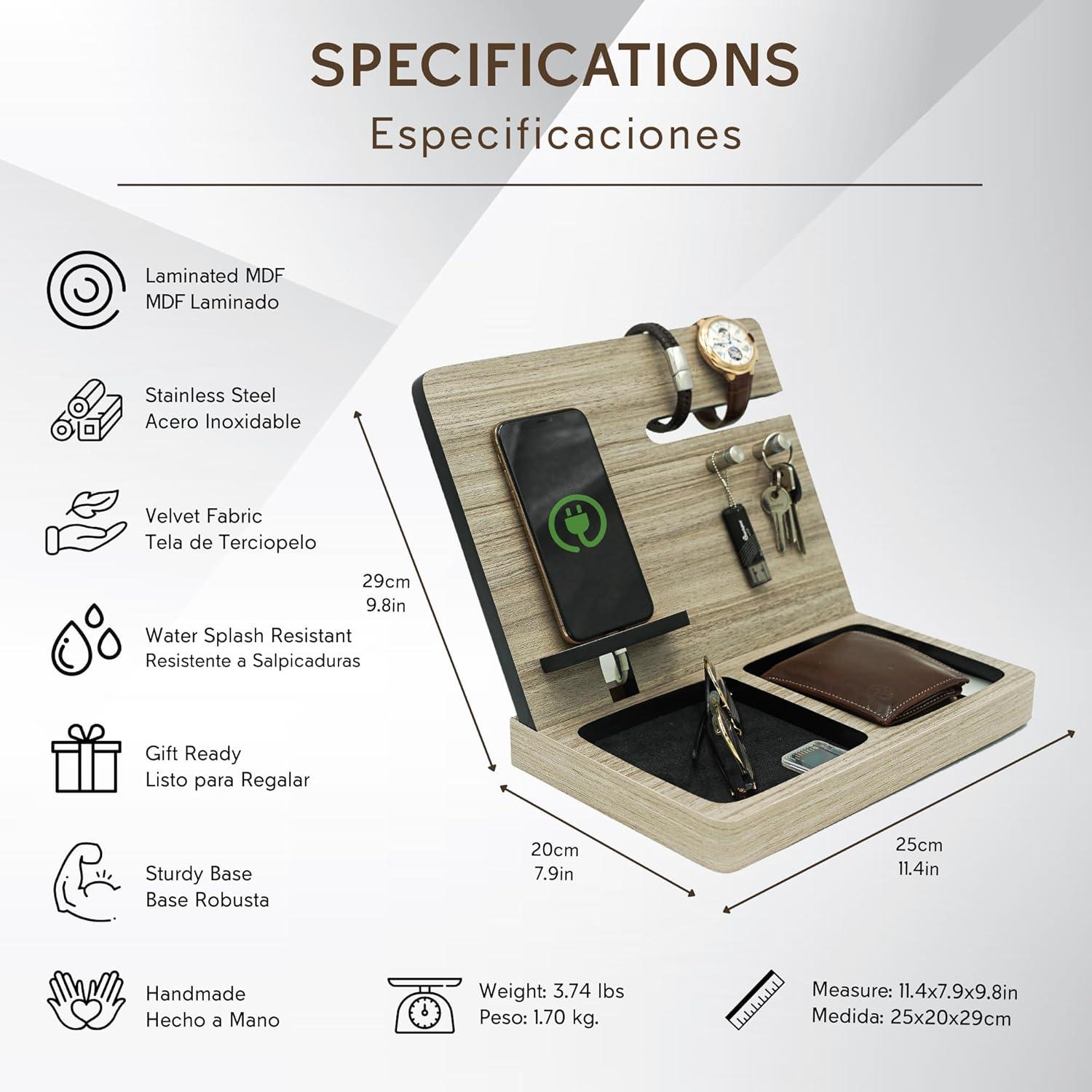 Organizador de Escritorio Namore ORG01 - Soporte para Teléfono y Carga