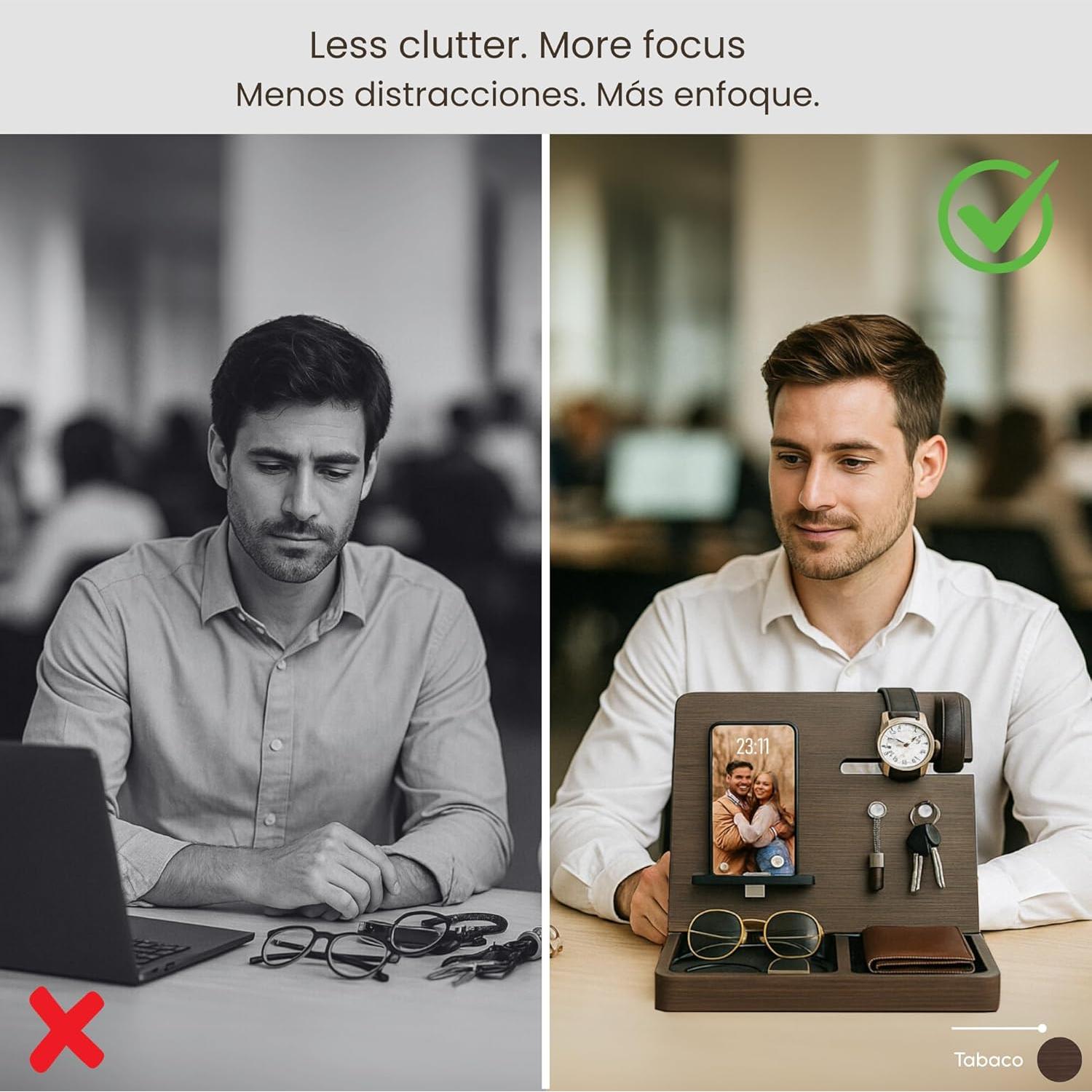 Organizador de Escritorio Namore ORG01 - Soporte para Teléfono y Carga