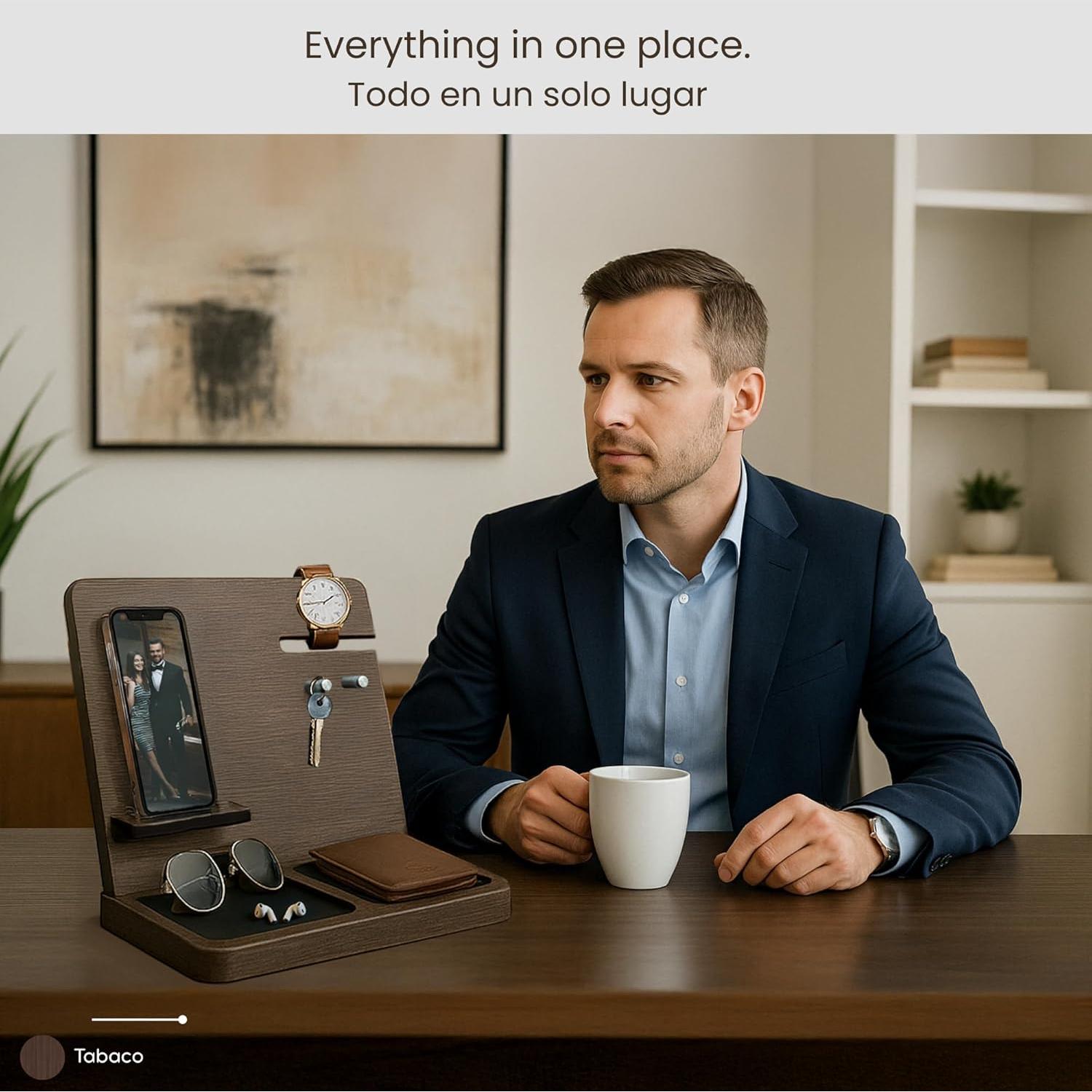 Organizador de Escritorio Namore ORG01 - Soporte para Teléfono y Carga