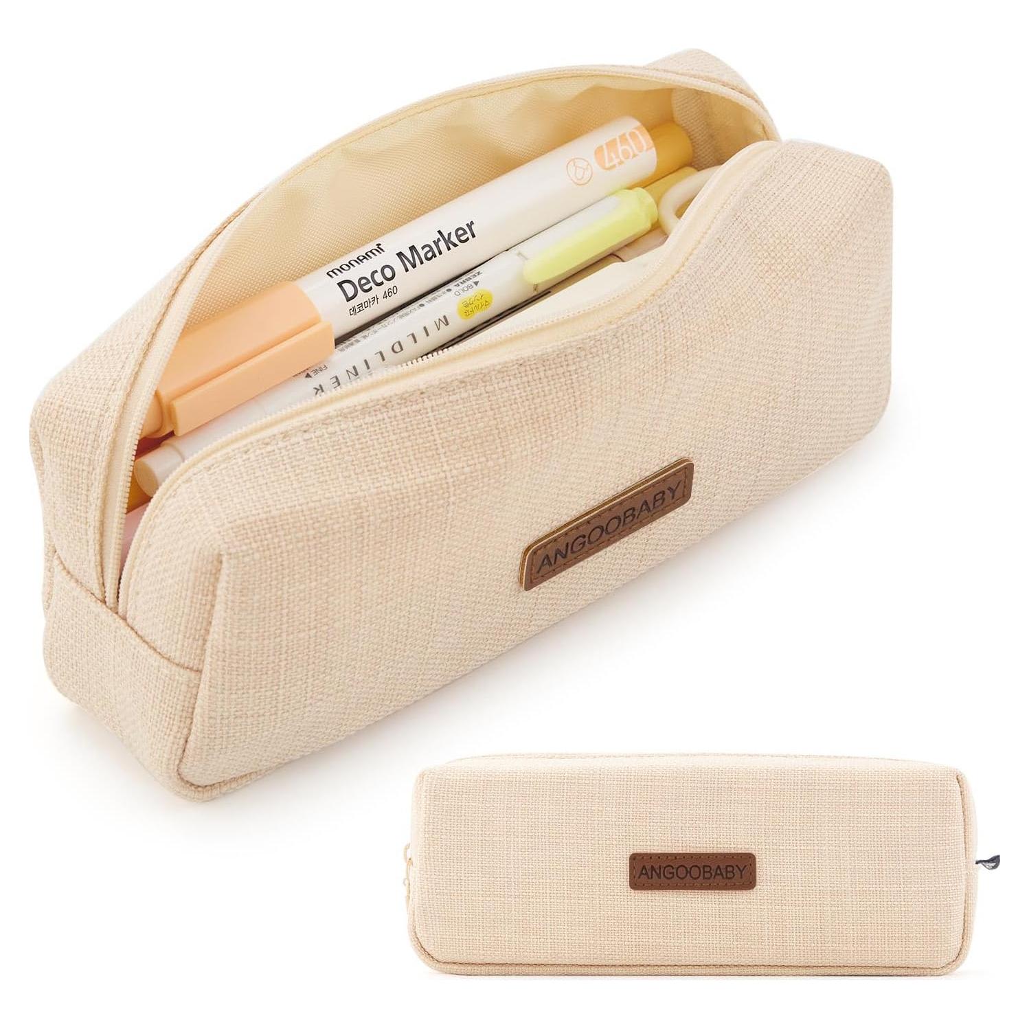 Estuche Pequeño ANGOOBABY para Lápices Beige Organizador