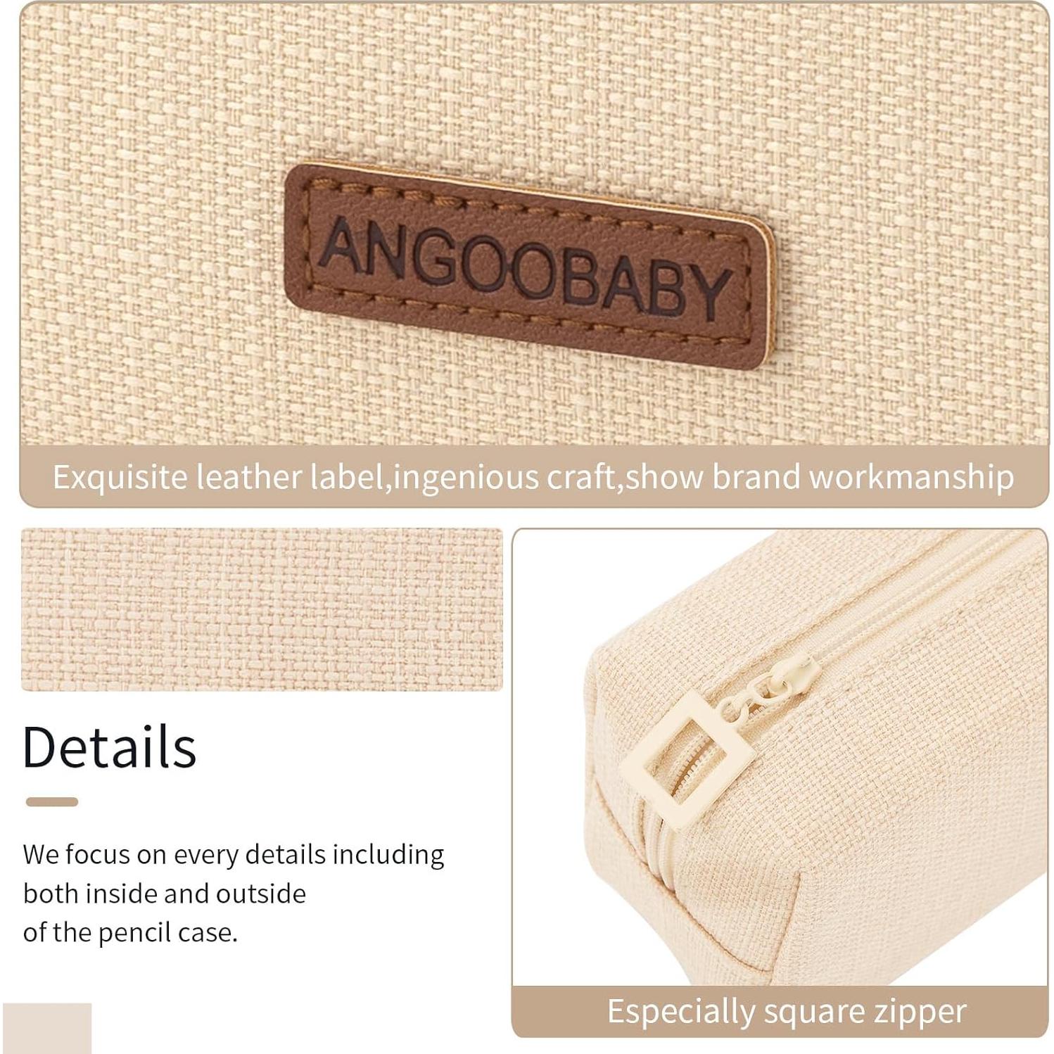Estuche Pequeño ANGOOBABY para Lápices Beige Organizador