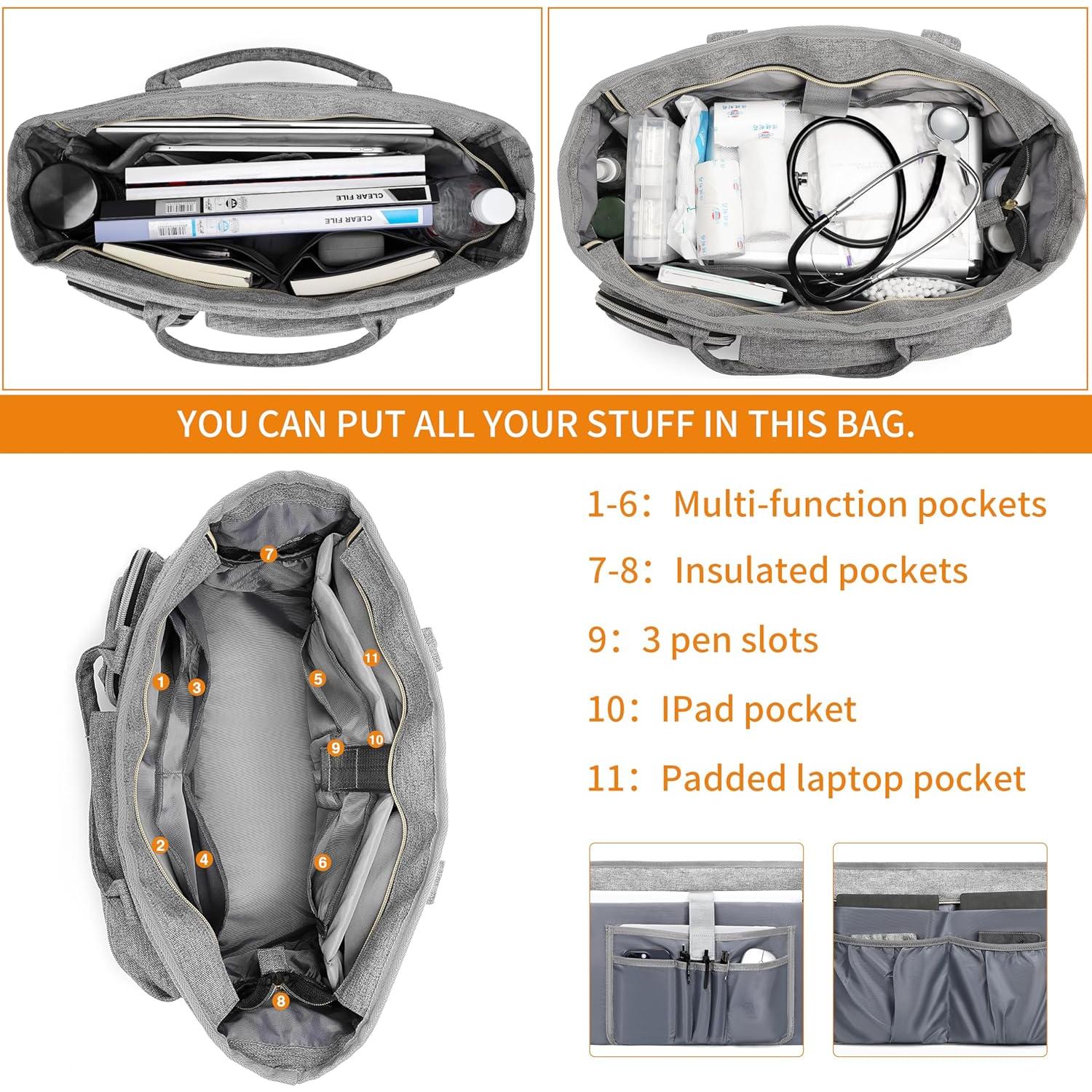 Bolsa Tote para Laptop Rabjen Gris 15.6" Acolchada