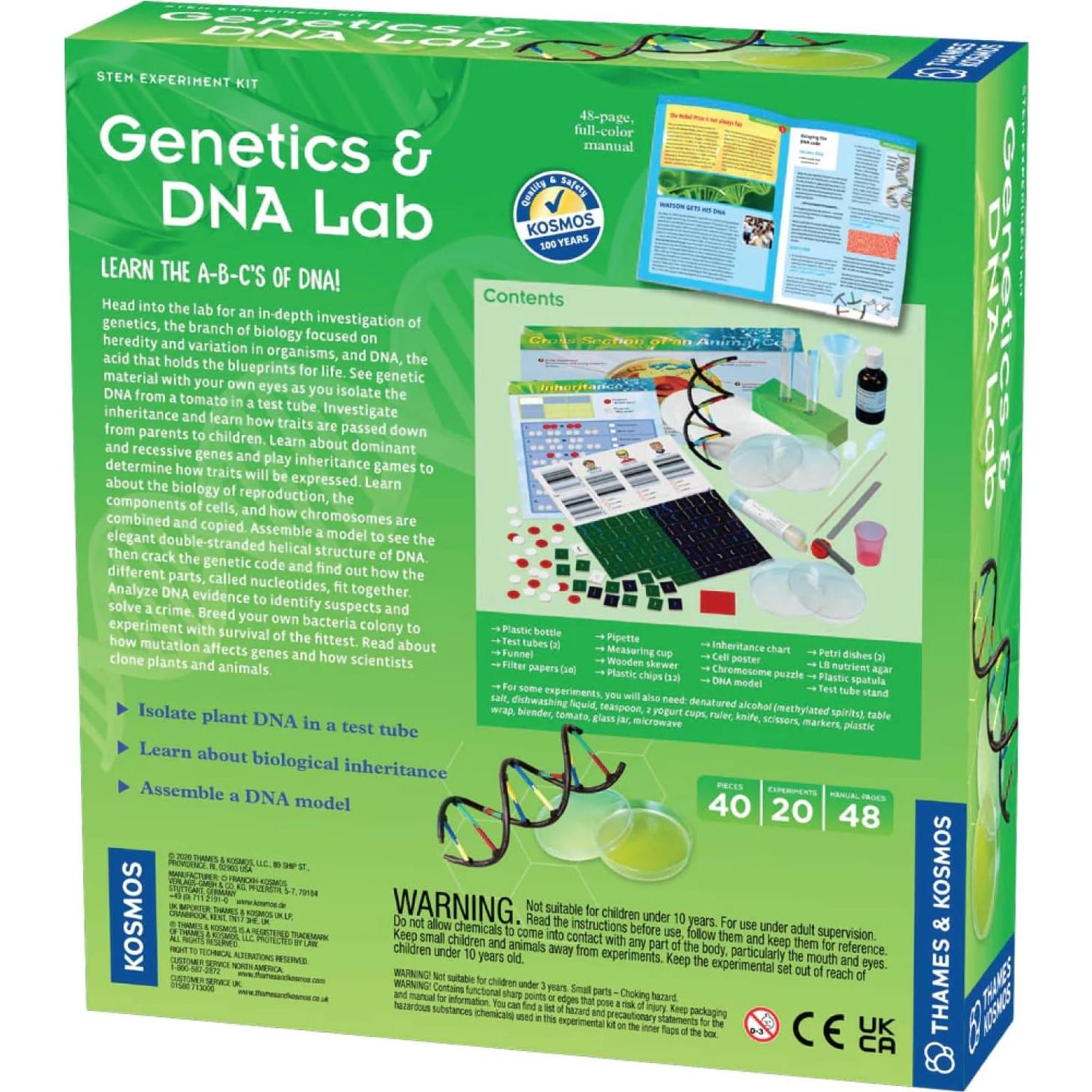 Laboratorio de Genética y ADN Thames & Kosmos 25.4x6.35x27.94 cm