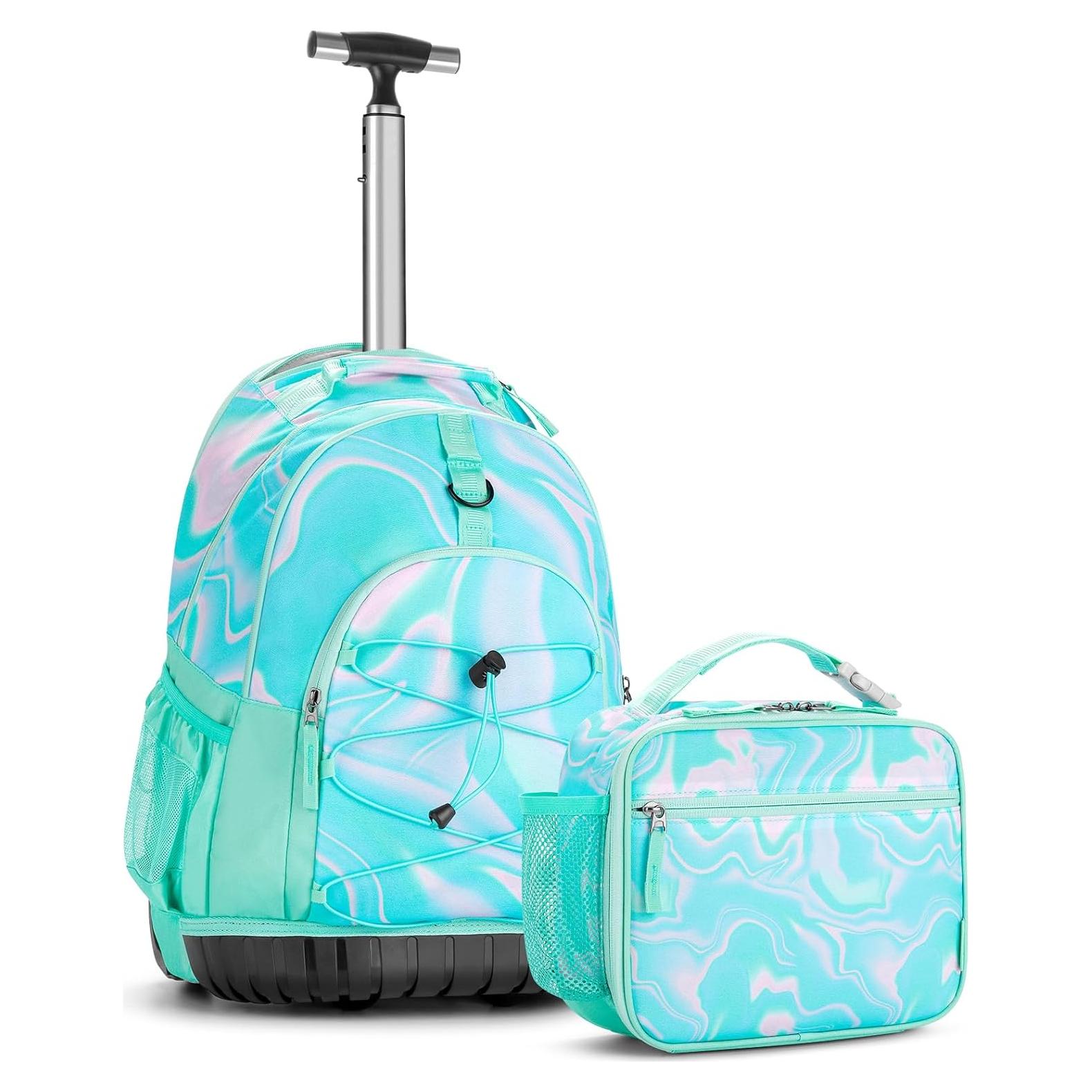 Mochila Rodante Choco Mocha Teal 18.7" con Almuerzo