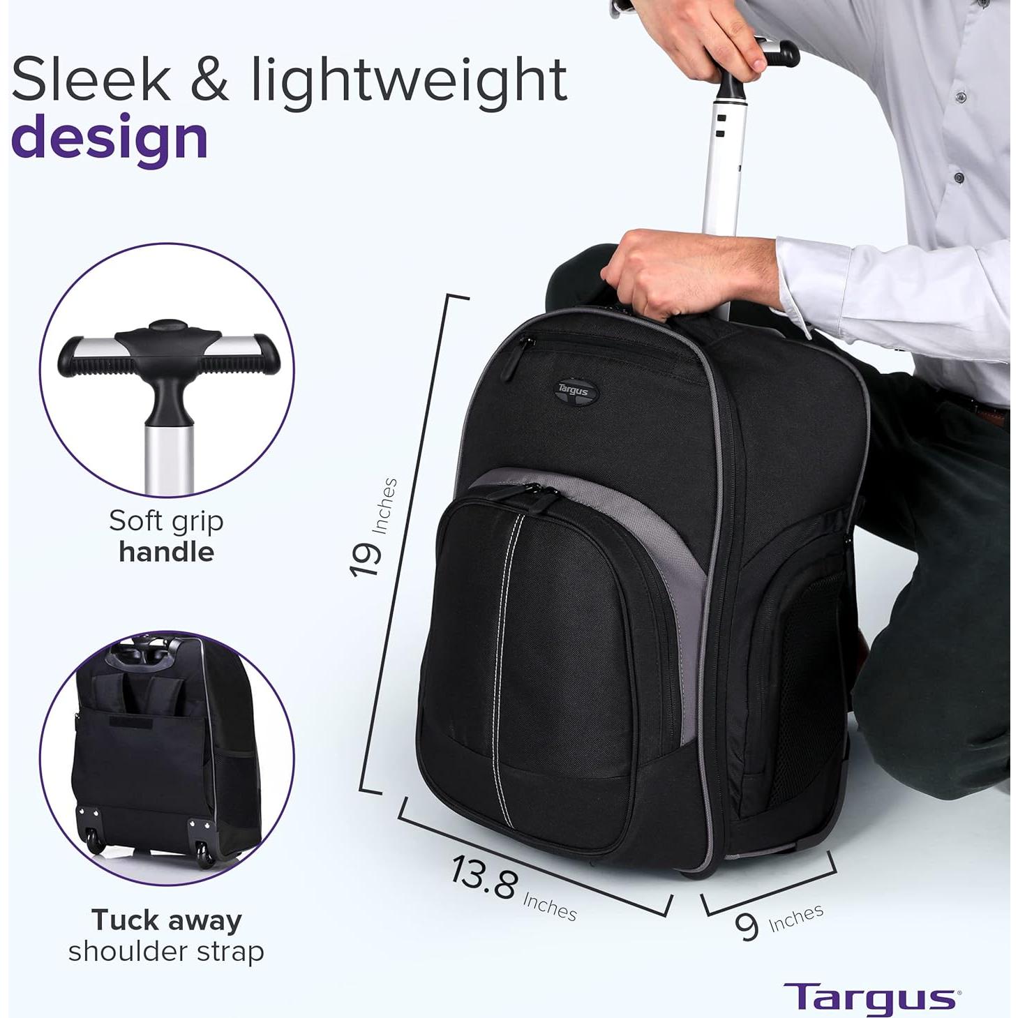 Mochila Rodante Targus 16" Negra con Funda para Laptop