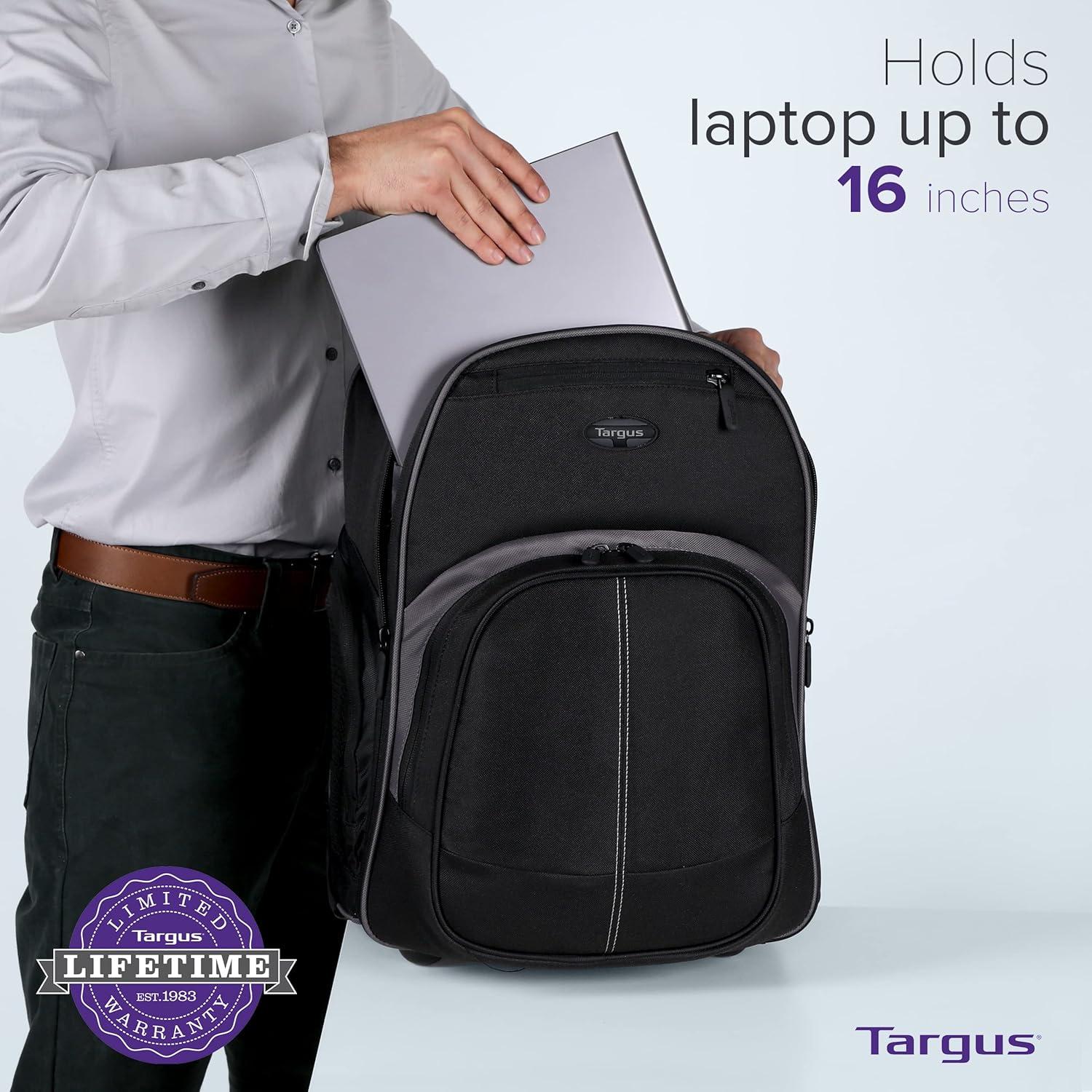 Mochila Rodante Targus 16" Negra con Funda para Laptop