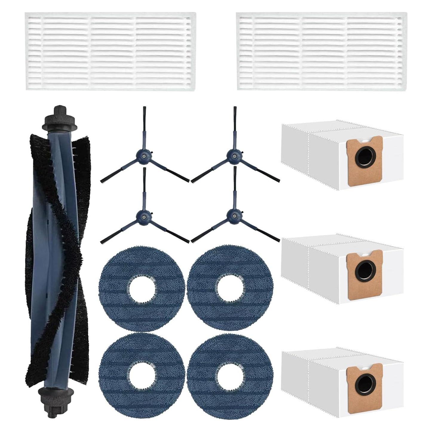 Kit de Reemplazo para Aspiradora Robot Eufy C20 Omni - 1 Cepillo Principal, 4 Laterales, 2 Filtros, 4 Paños, 3 Bolsas
