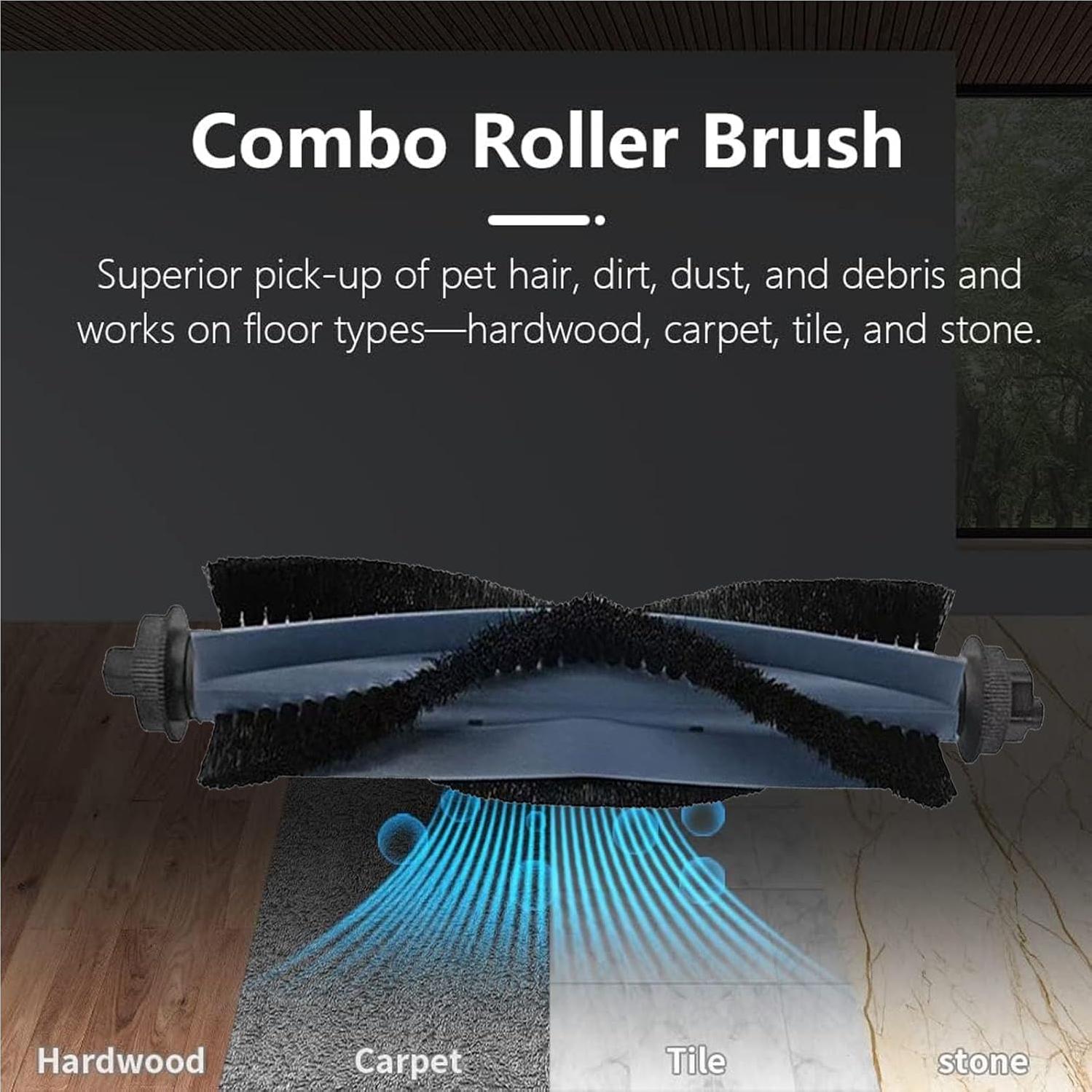 Kit de Reemplazo para Aspiradora Robot Eufy C20 Omni - 1 Cepillo Principal, 4 Laterales, 2 Filtros, 4 Paños, 3 Bolsas