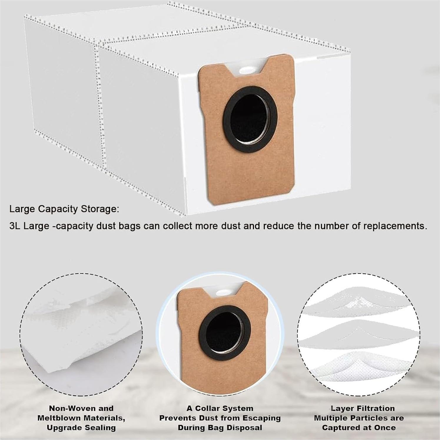 Kit de Reemplazo para Aspiradora Robot Eufy C20 Omni - 1 Cepillo Principal, 4 Laterales, 2 Filtros, 4 Paños, 3 Bolsas