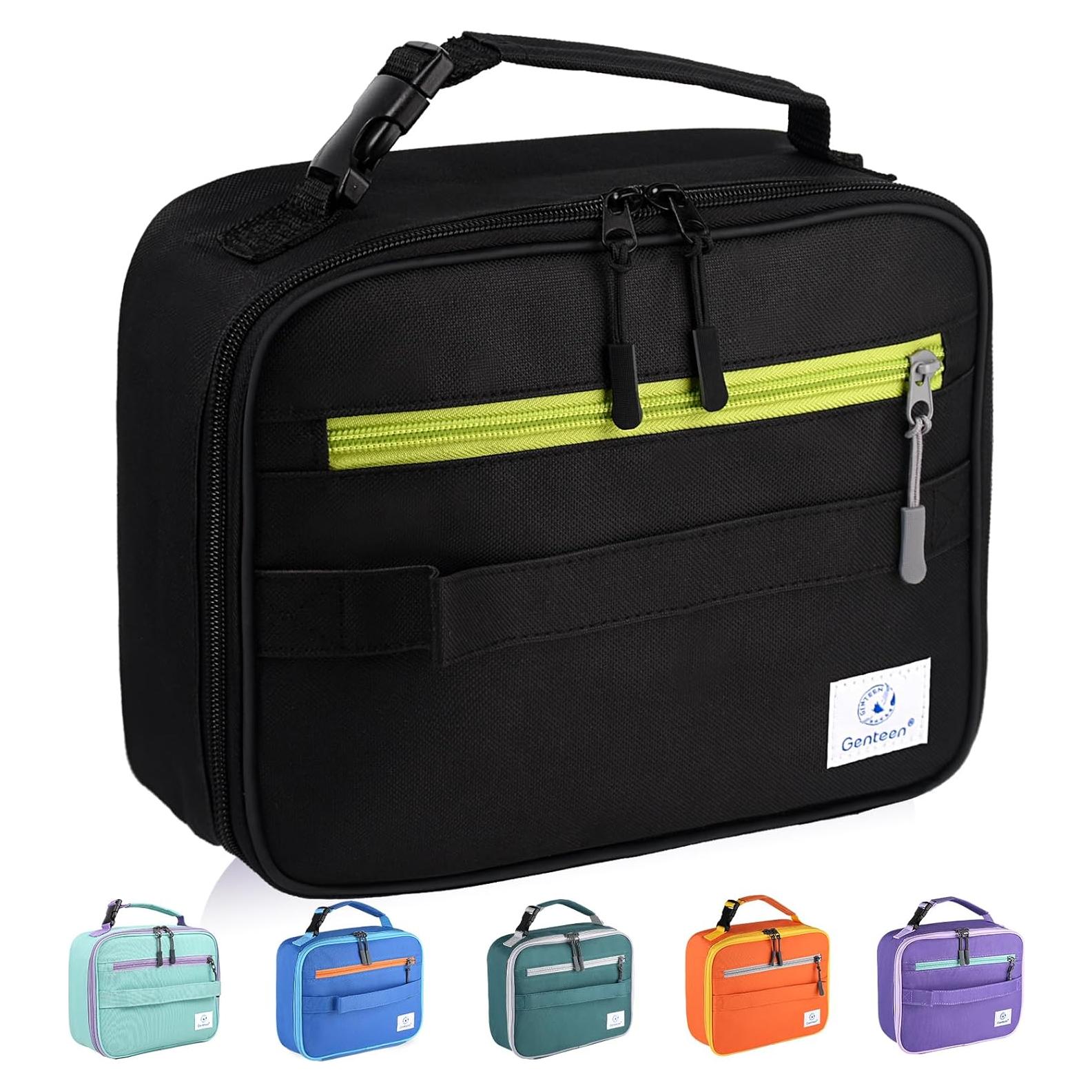 Bolsa de Almuerzo Genteen Aislada 5L Negra para Niños