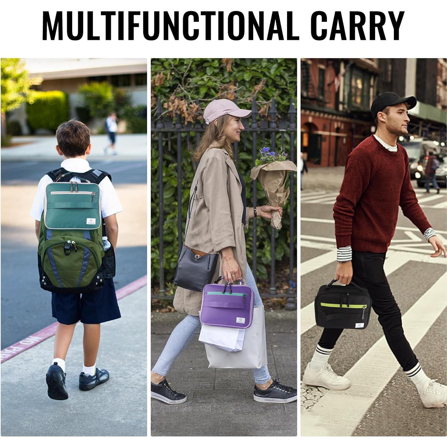 Bolsa de Almuerzo Genteen Aislada 5L Negra para Niños