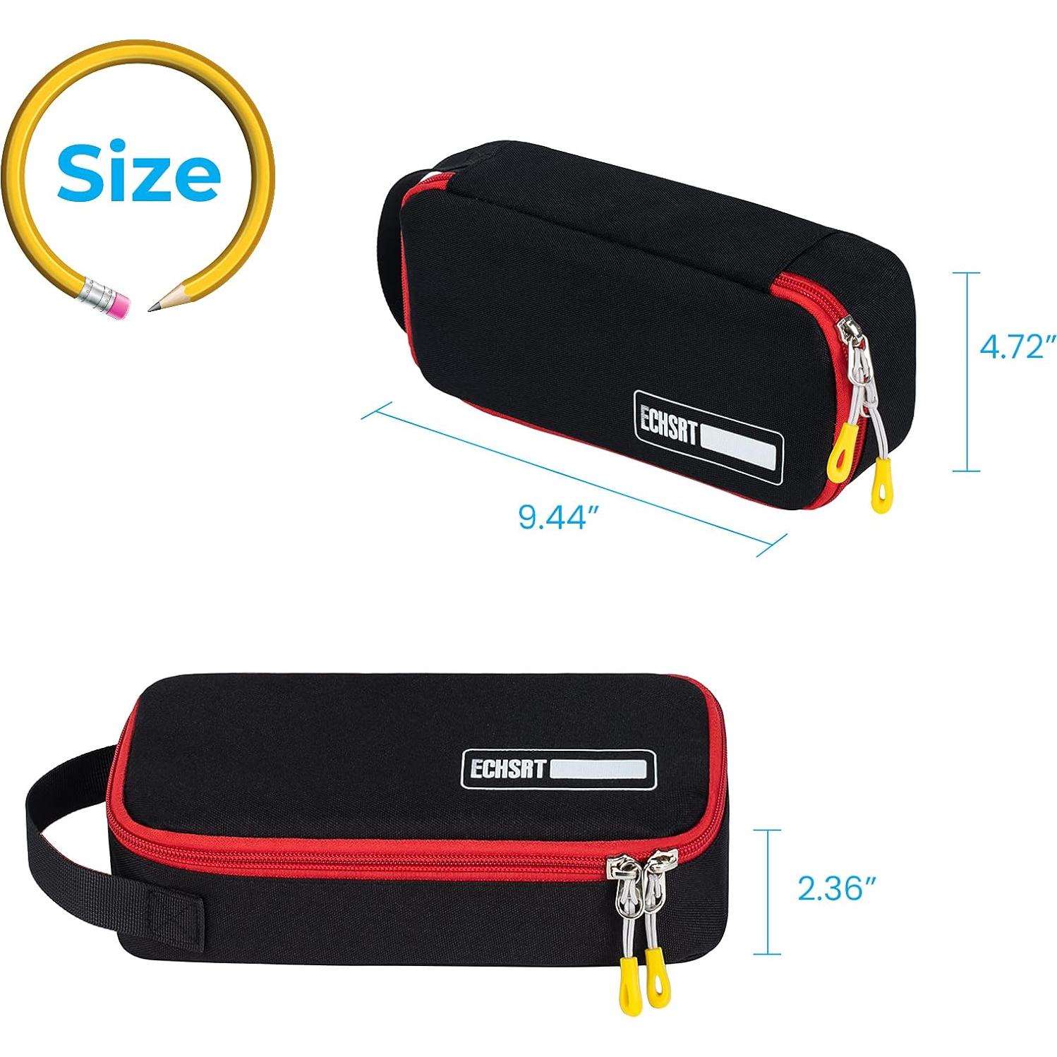 Estuche Grande ECHSRT para Lápices Negro con Gran Capacidad