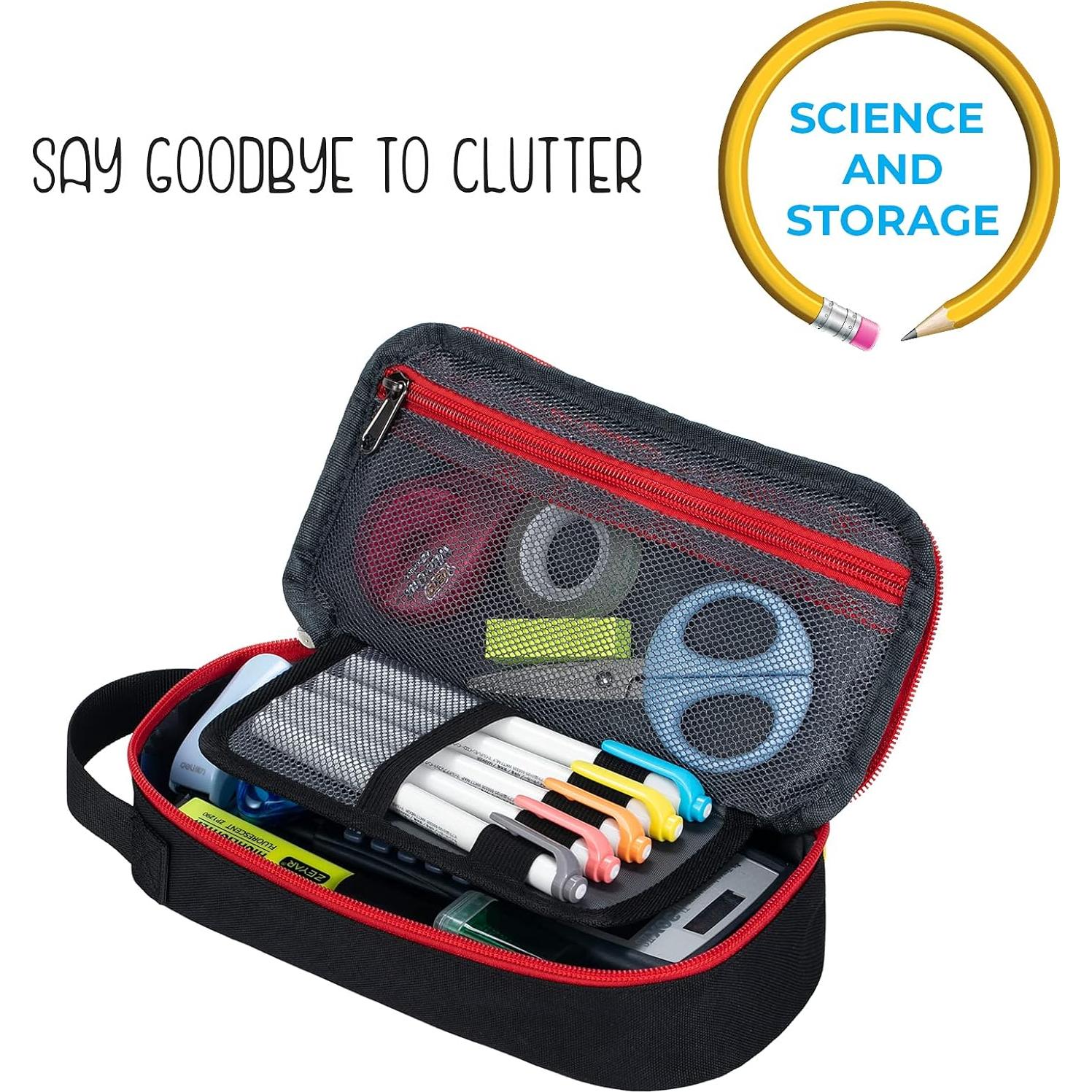 Estuche Grande ECHSRT para Lápices Negro con Gran Capacidad