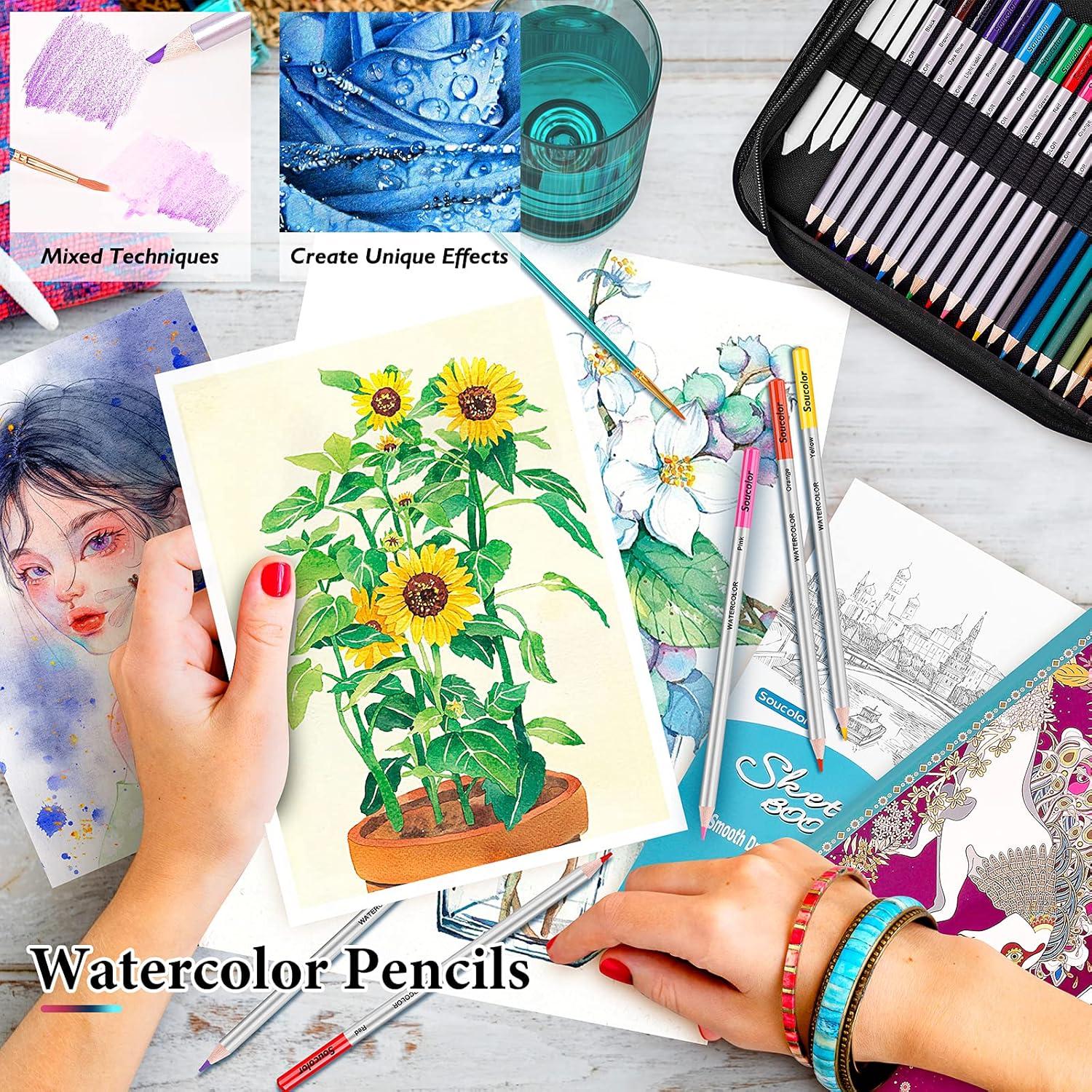 Kit de Dibujo Soucolor 73 Piezas para Adultos y Artistas