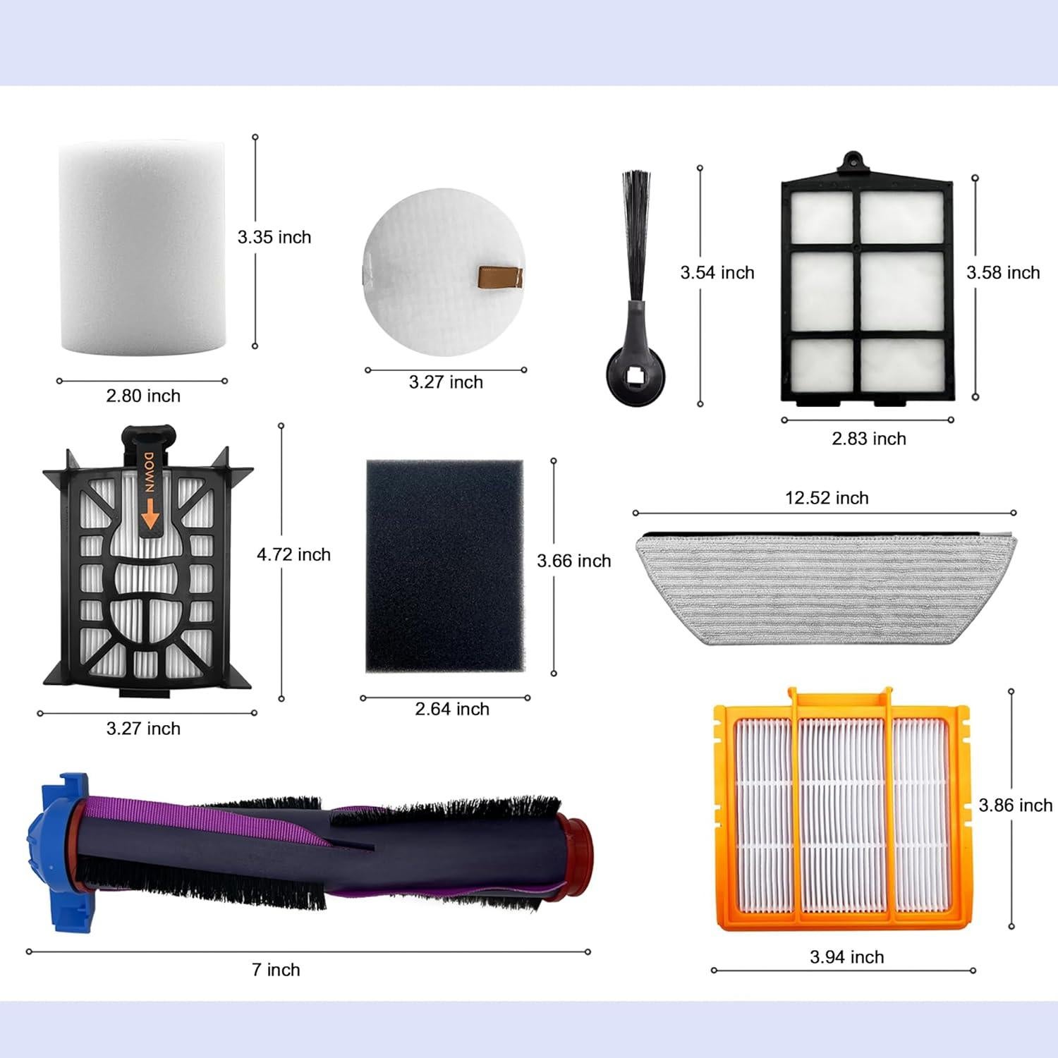 19 Piezas Accesorios para Robot Aspiradora Shark AV2800