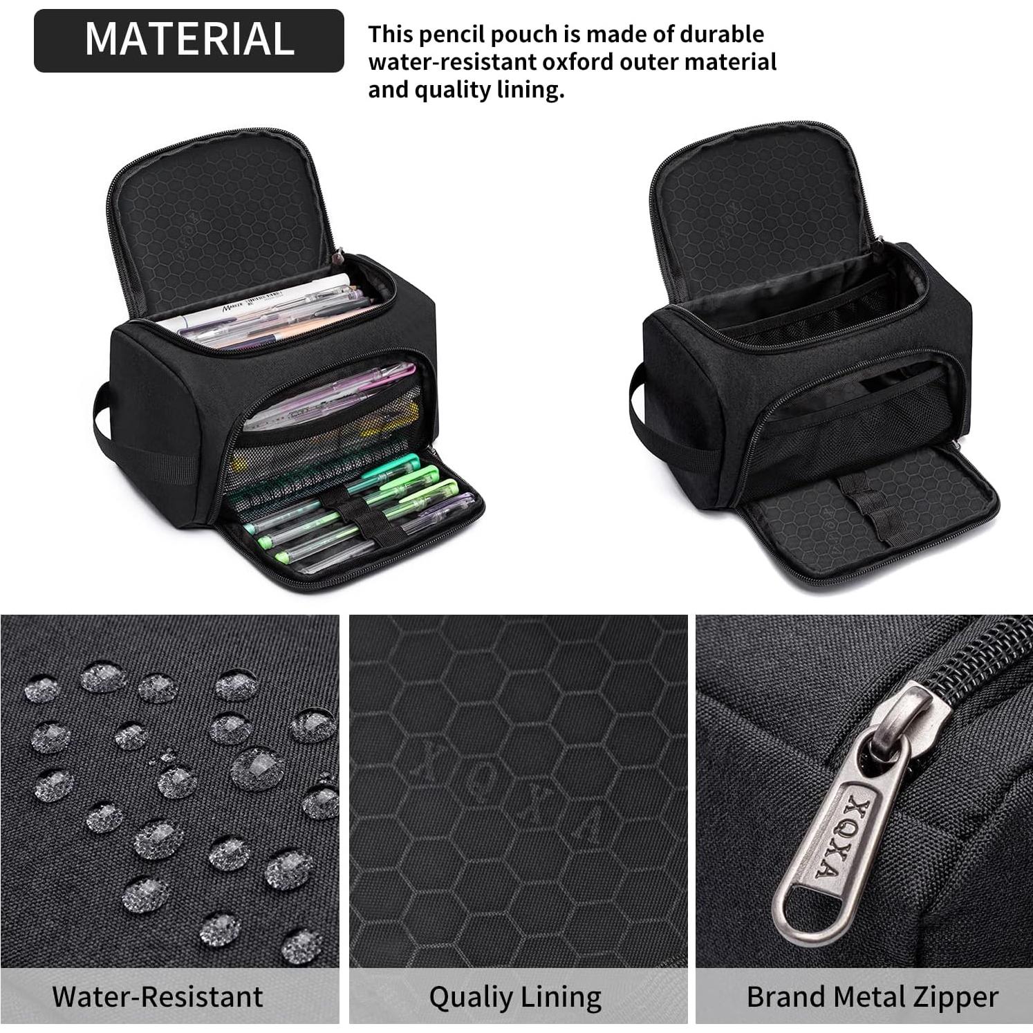 Estuche para Lápices XQXA Negro Gran Capacidad 22x12cm