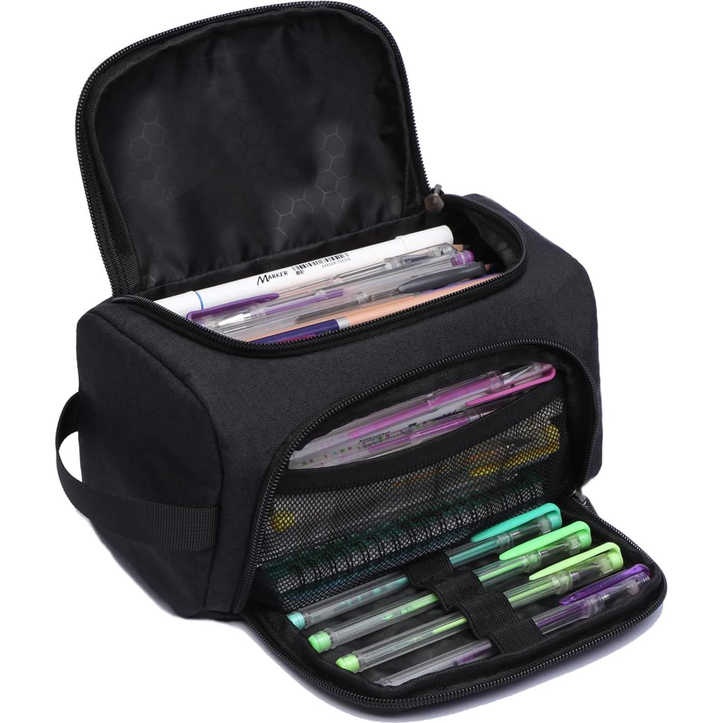 Estuche para Lápices XQXA Negro Gran Capacidad 22x12cm