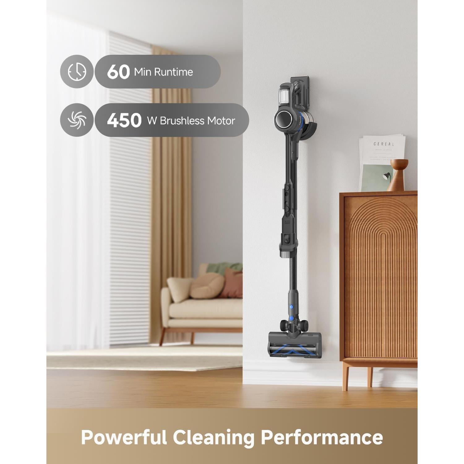 Aspiradora Inalámbrica MOVA J30, 450W, 60 Min, 4 en 1